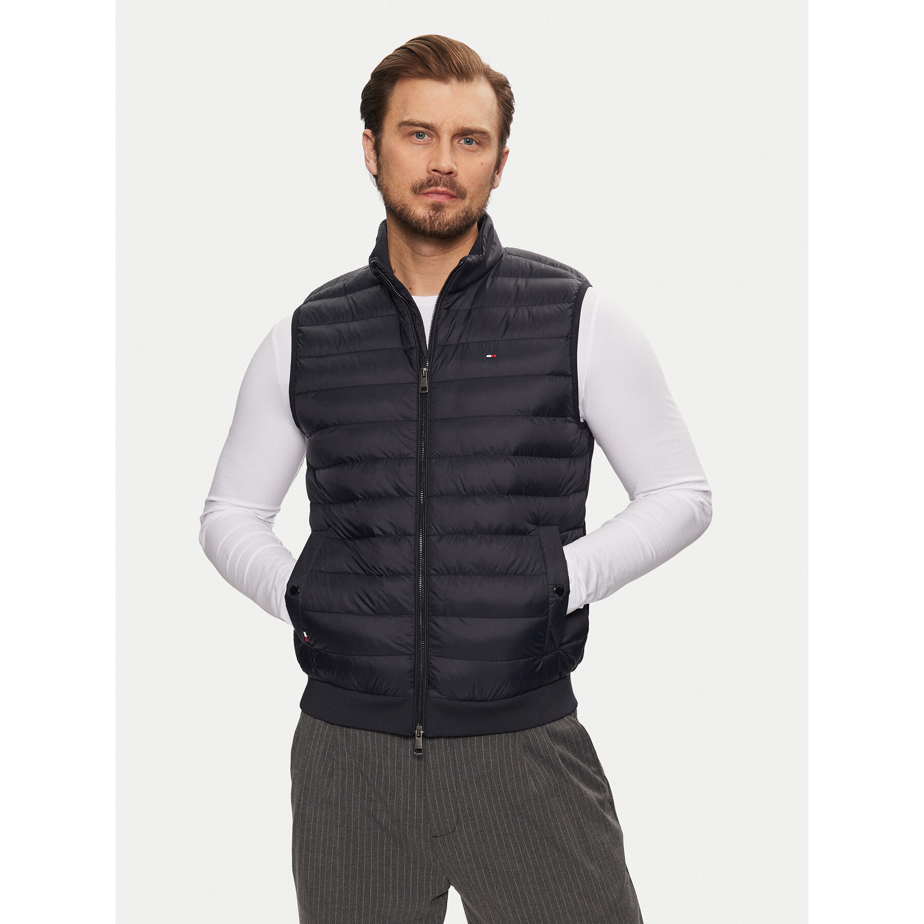 Tommy Hilfiger Kamizelka MW0MW38982 Granatowy Regular Fit