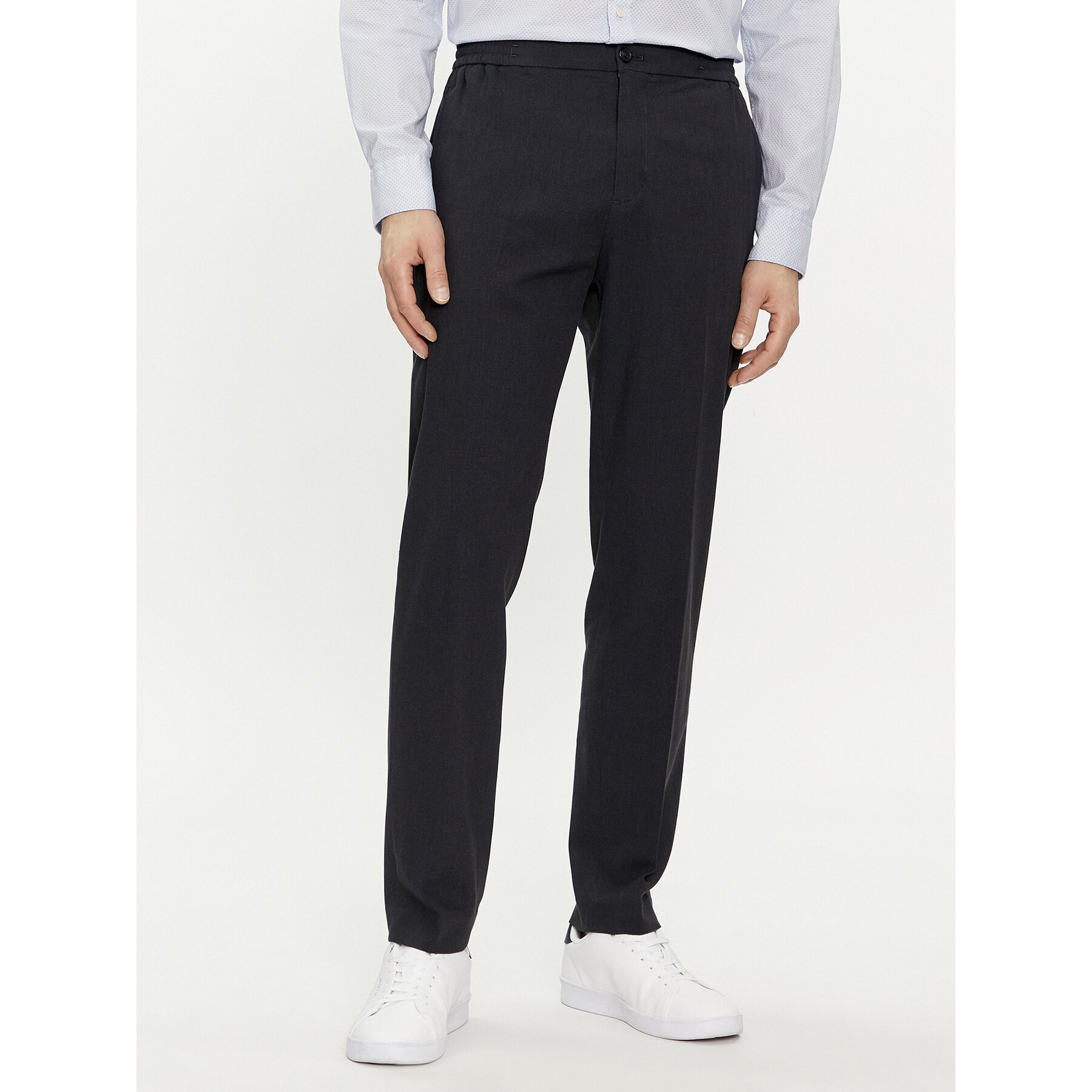 Tommy Hilfiger Chinosy Chelsea MW0MW33933 Granatowy Slim Fit