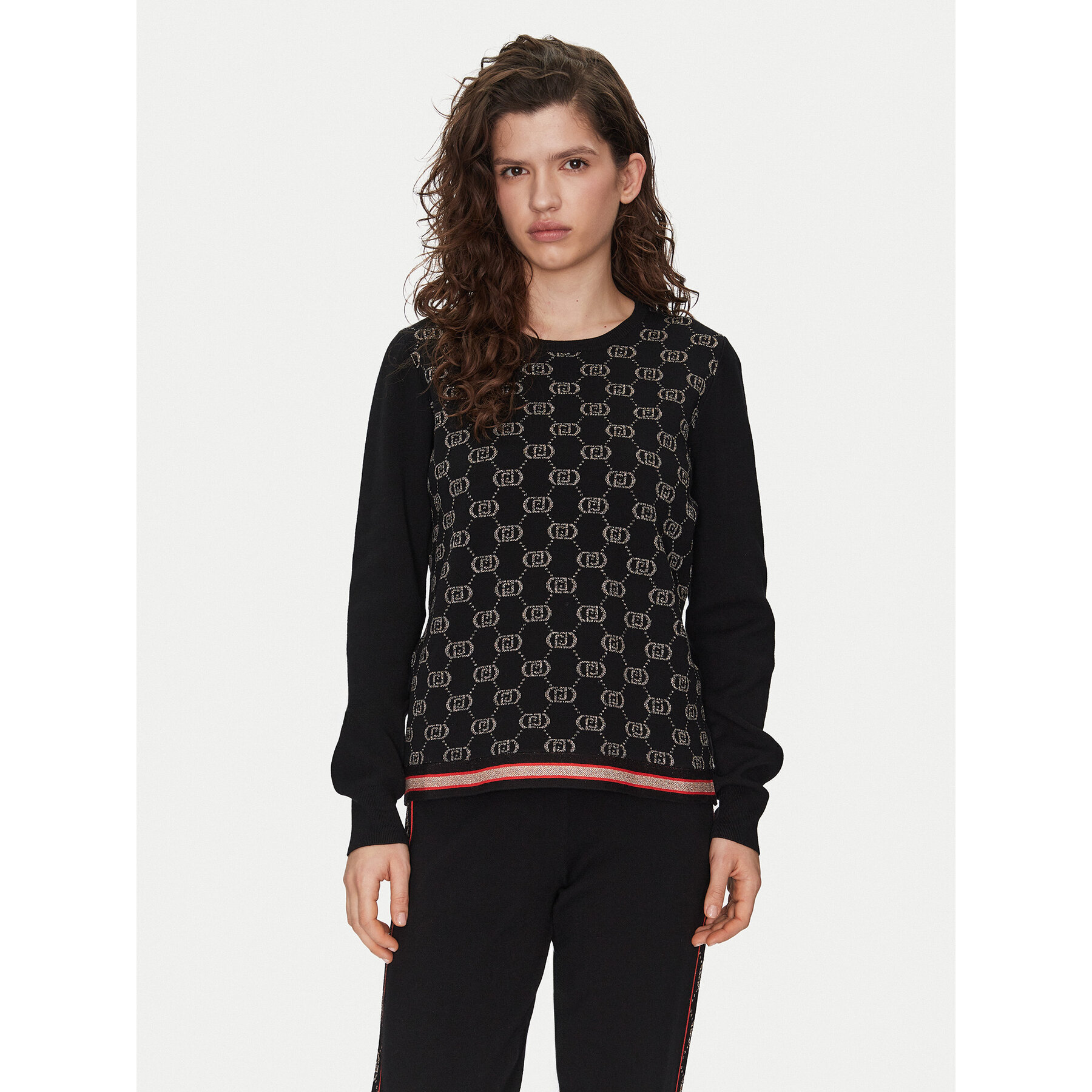 Liu Jo Sport Sweter TF4228 MS63L Czarny Regular Fit