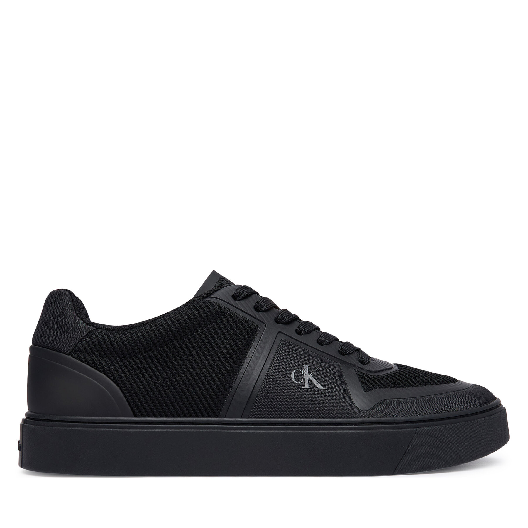 Calvin Klein Sneakersy Classic Cups Laceup Knit HM0HM02130 Czarny