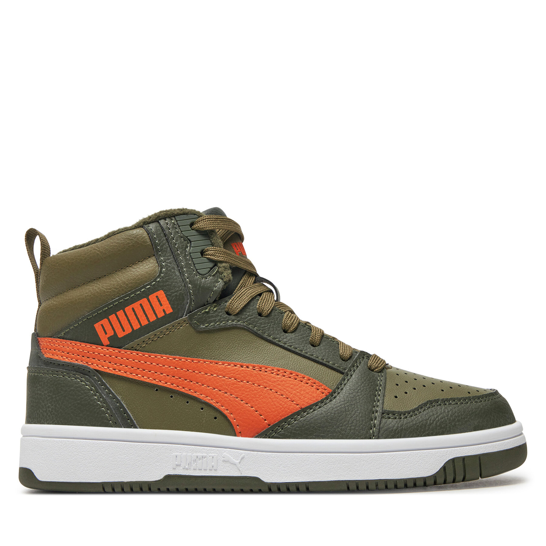 Puma Sneakersy Rebound V6 Mid Wtr Jr 394685 05 Khaki