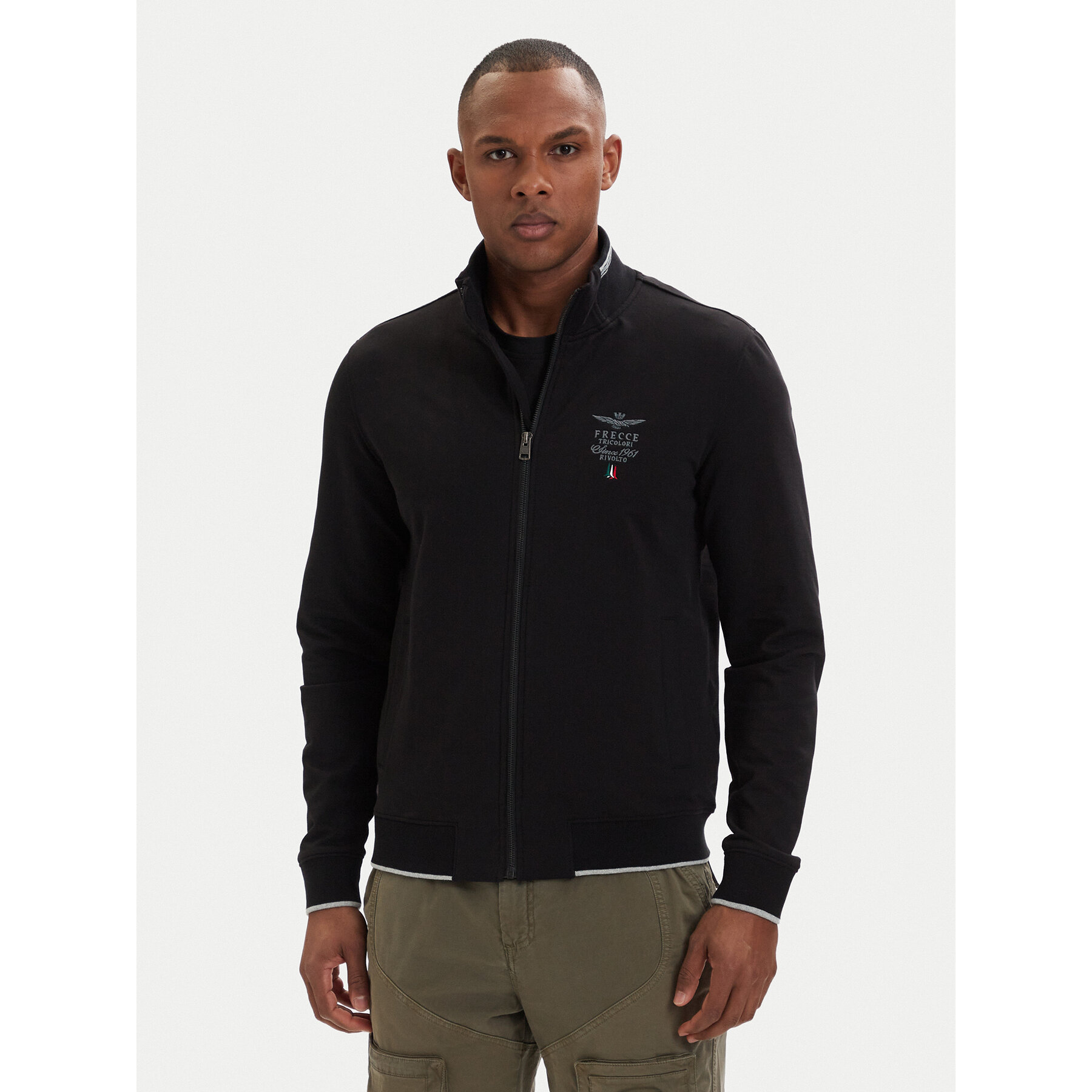 Aeronautica Militare Bluza 261FE1956UF00459 Czarny Regular Fit