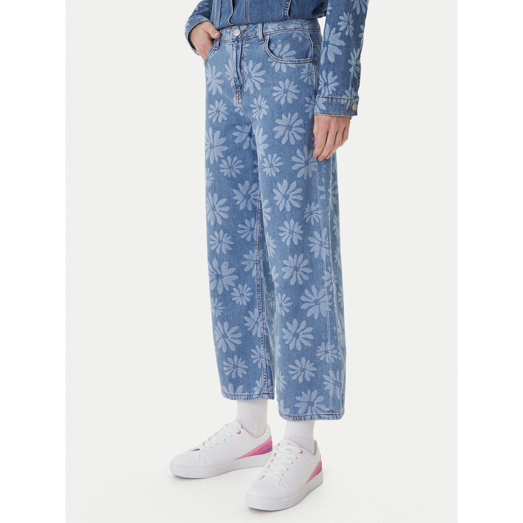 Roxy Jeansy Boogie Night ERJDP03323 Niebieski Wide Leg