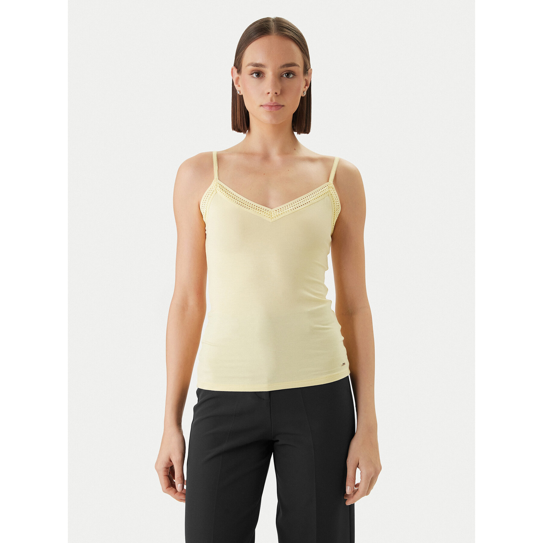 Morgan Top 192-BARBA.N Żółty Slim Fit