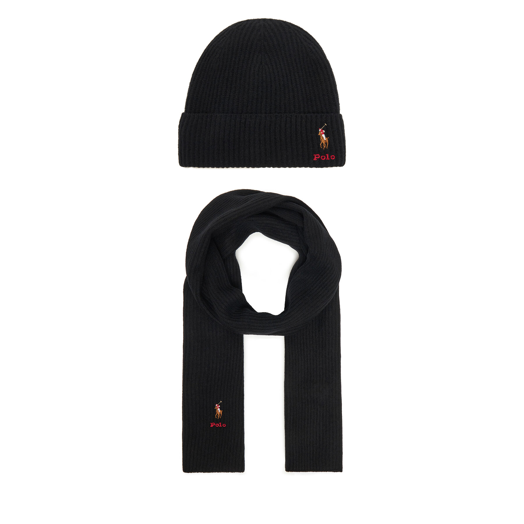 Polo Ralph Lauren Zestaw Szalik i Czapka 455981430003 Czarny