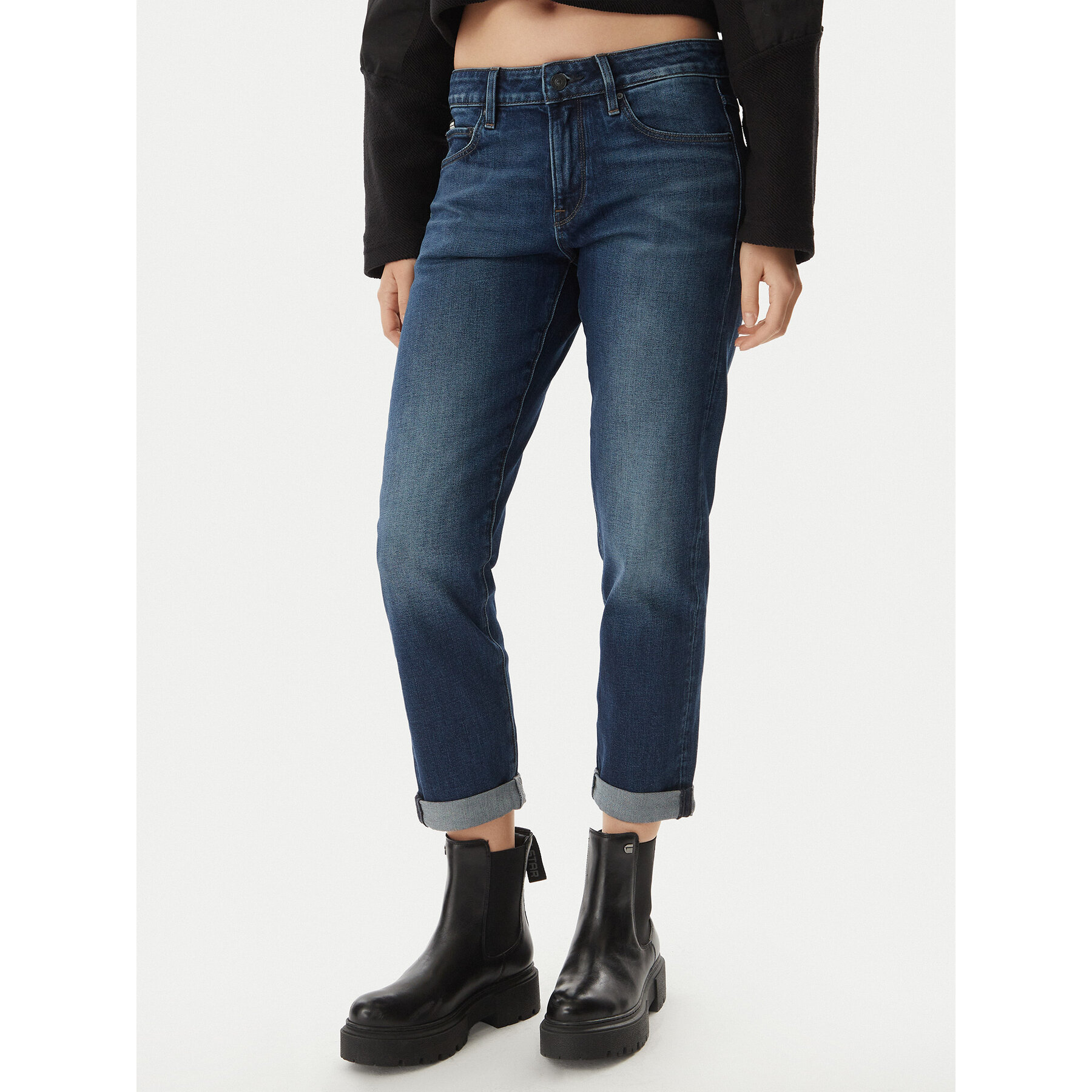 G-Star Raw Jeansy Kate D15264-C052 Granatowy Boyfriend Fit