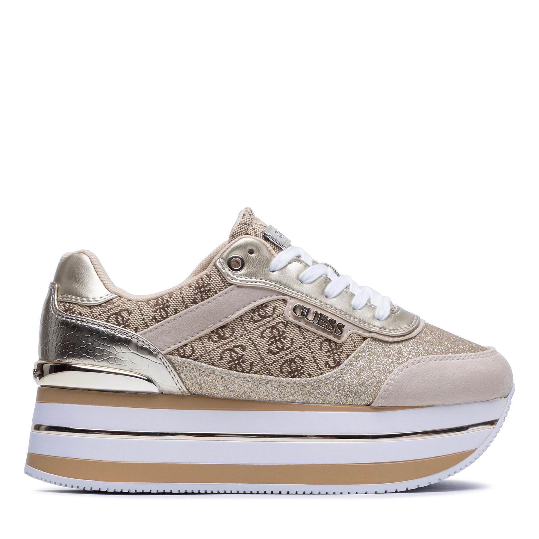 Guess Sneakersy Hansin2 FL5HNS FAL12 Złoty