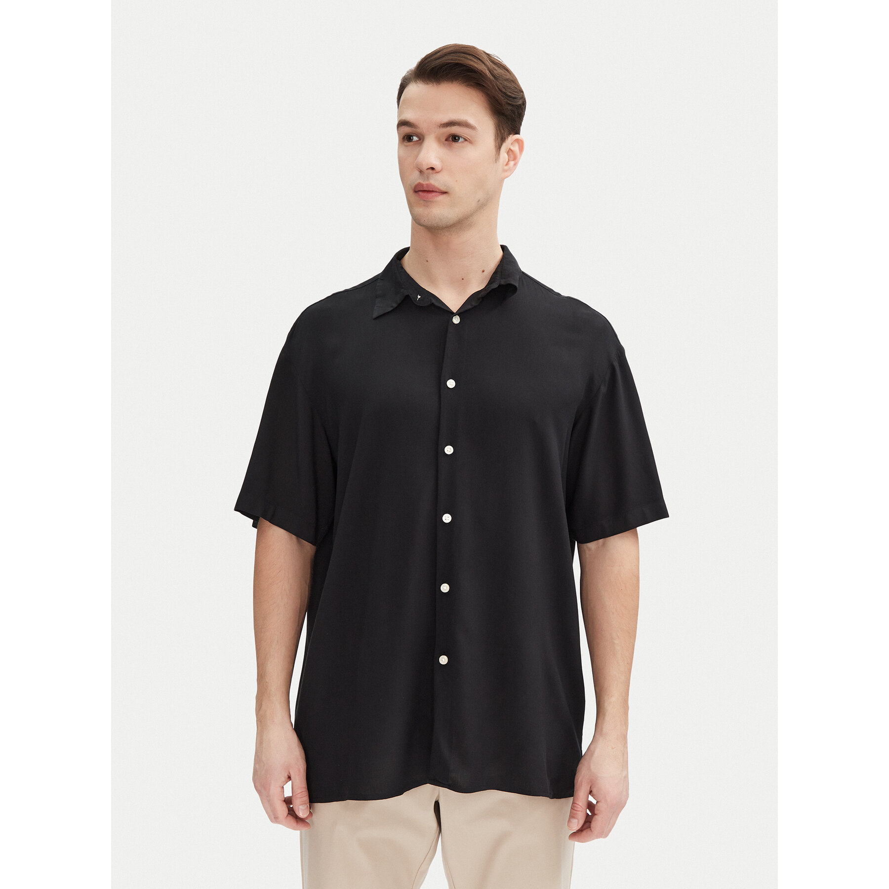 Jack & Jones Koszula Joshua 12271078 Czarny Relaxed Fit