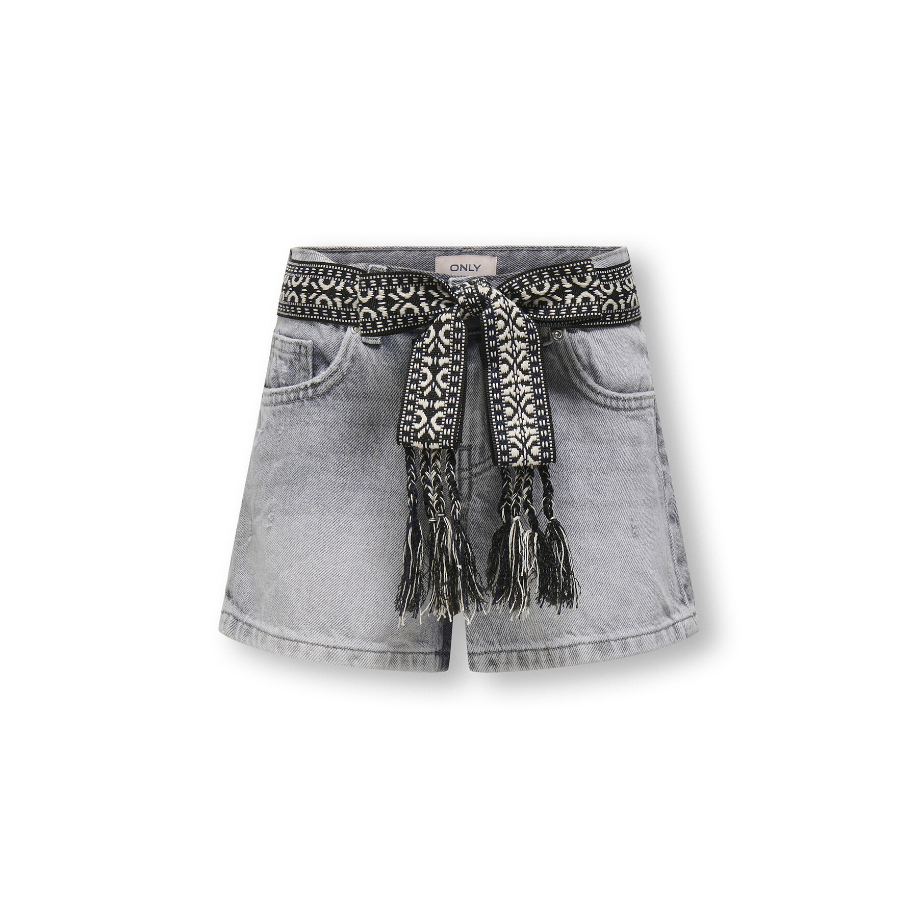 Kids ONLY Szorty jeansowe 15345607 Szary Straight Fit