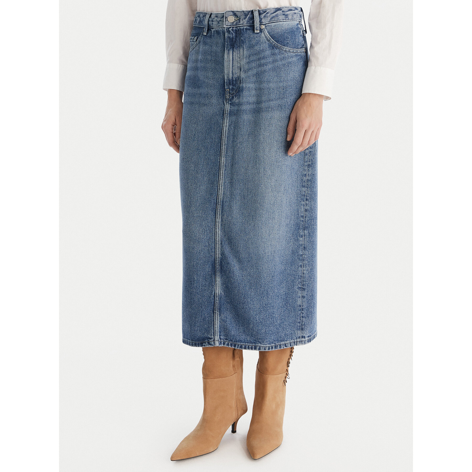 Tommy Hilfiger Spódnica jeansowa WW0WW46503 Niebieski Regular Fit