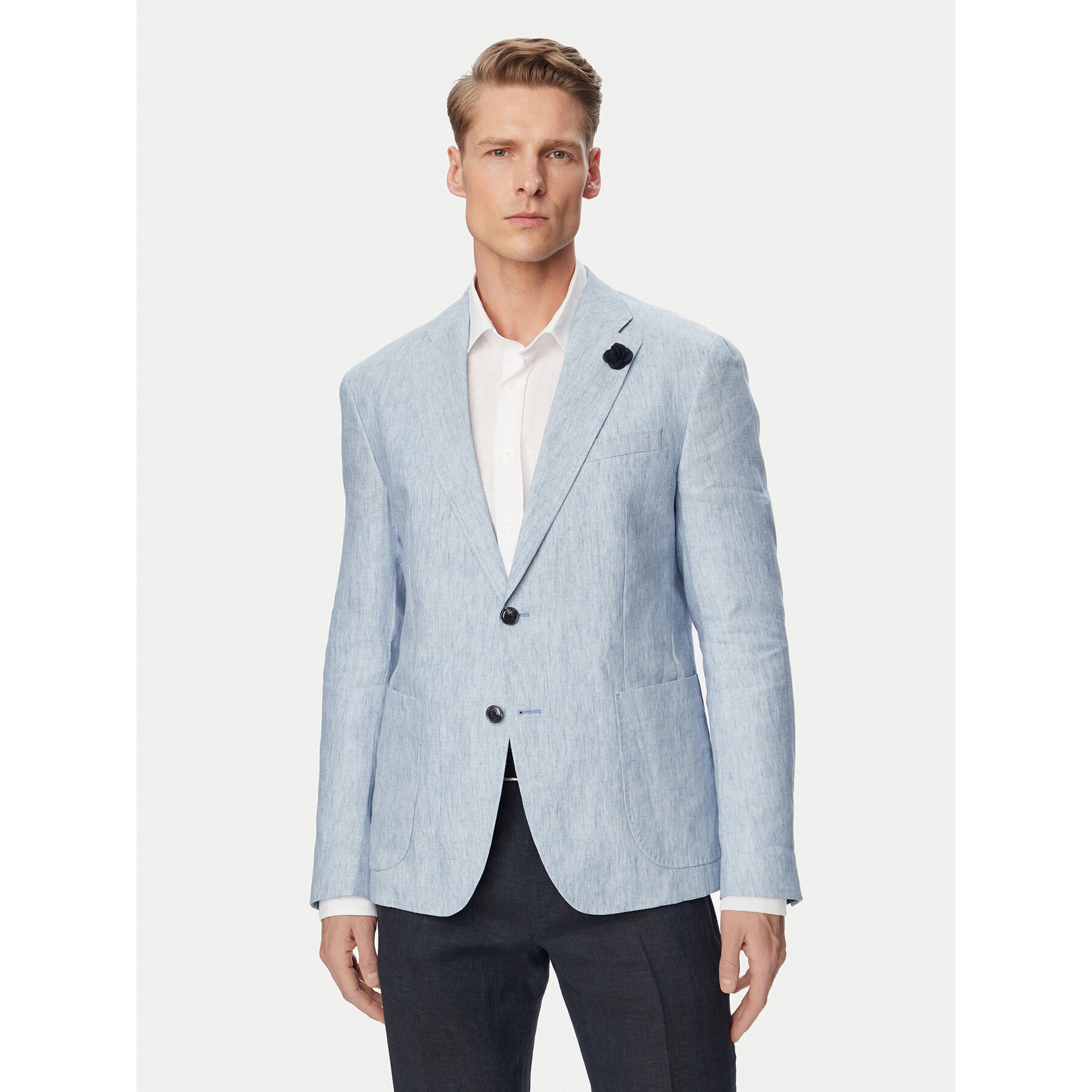 JOOP! Marynarka Hoverest 30102592 Niebieski jasny Slim Fit