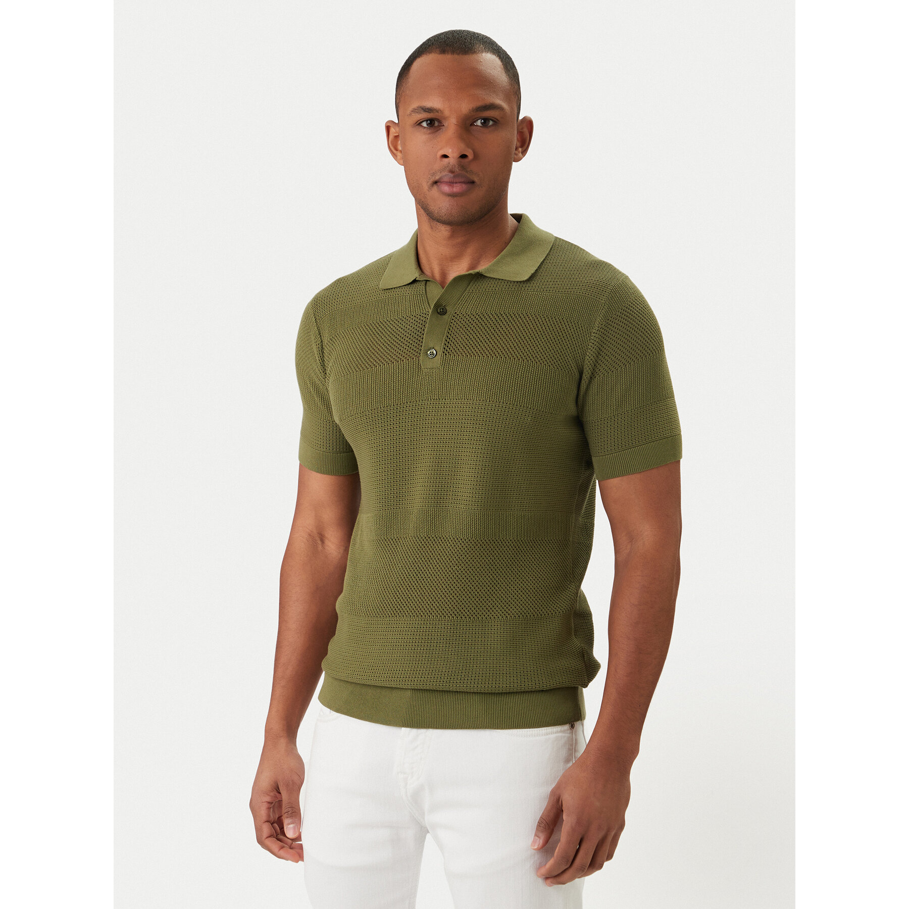 KARL LAGERFELD Polo 655009 562301 Zielony Regular Fit