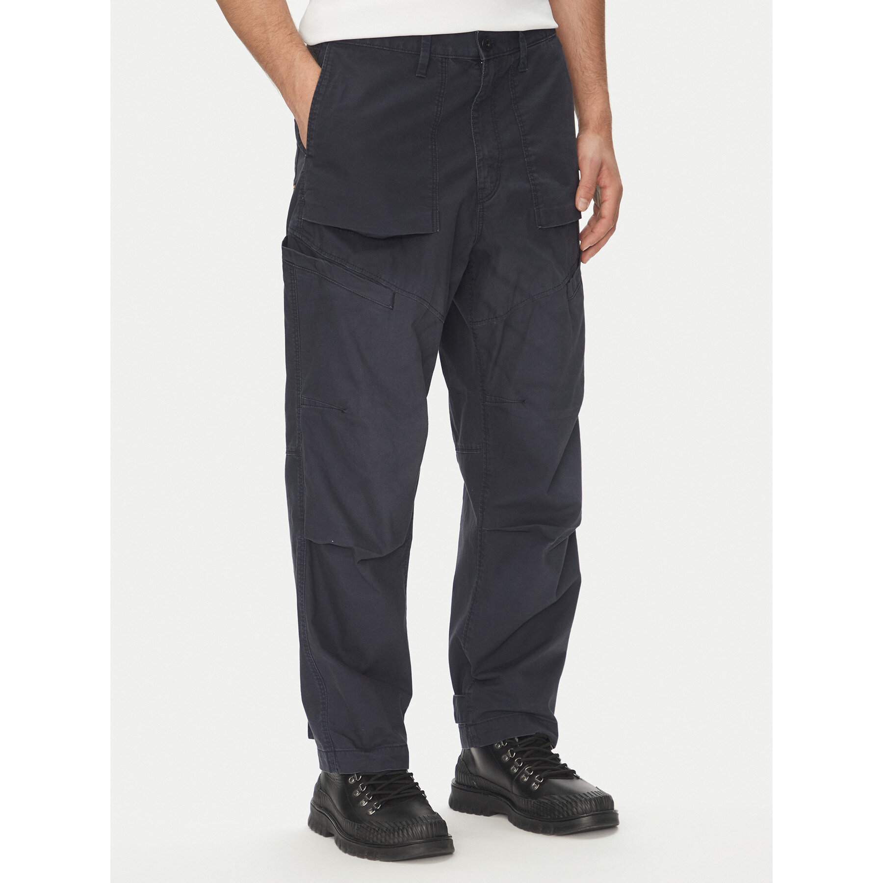 G-Star Raw Spodnie materiałowe Fatigue 3D D26196-D387 Granatowy Relaxed Fit
