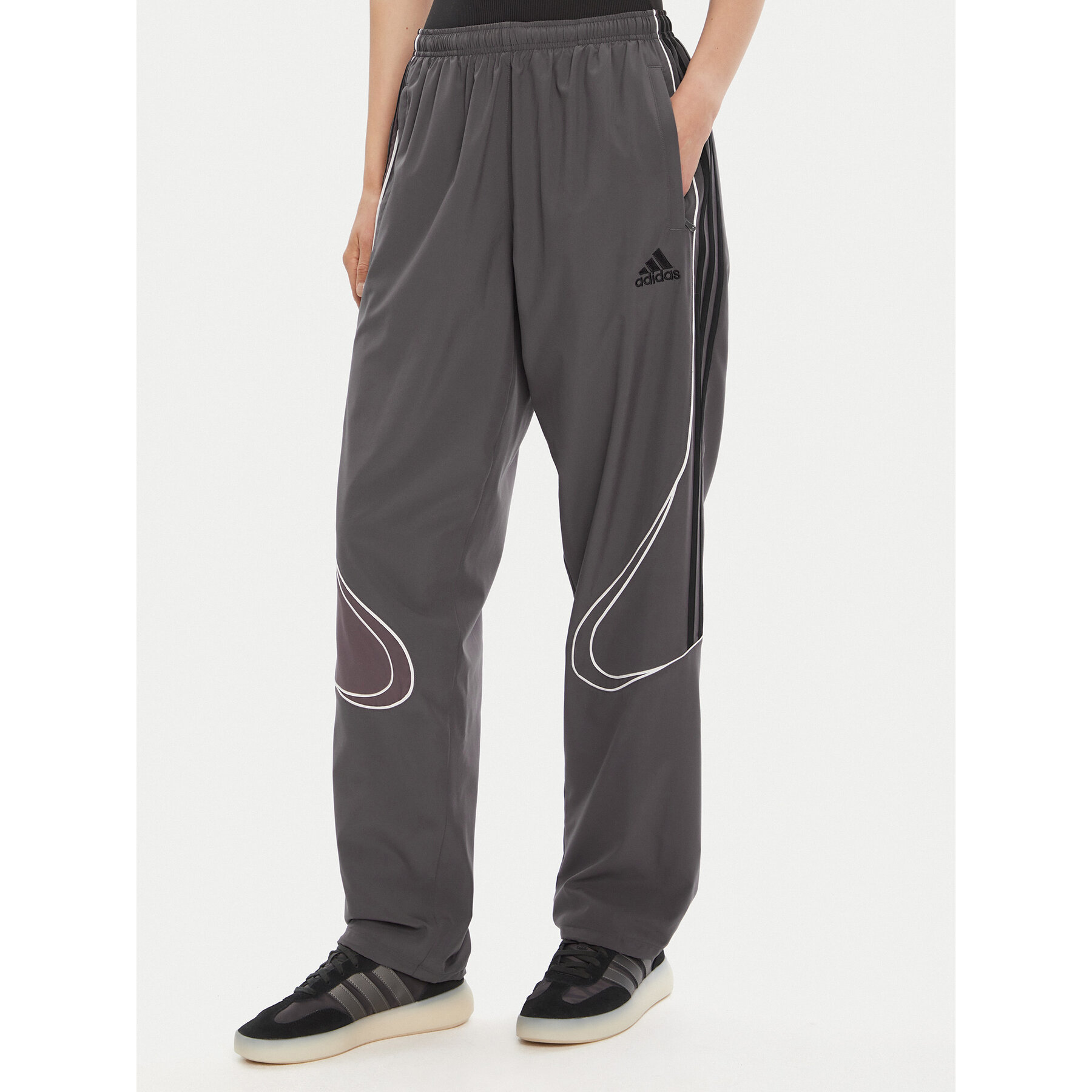 adidas Spodnie dresowe Teamgeist adicolor JW5870 Szary Loose Fit