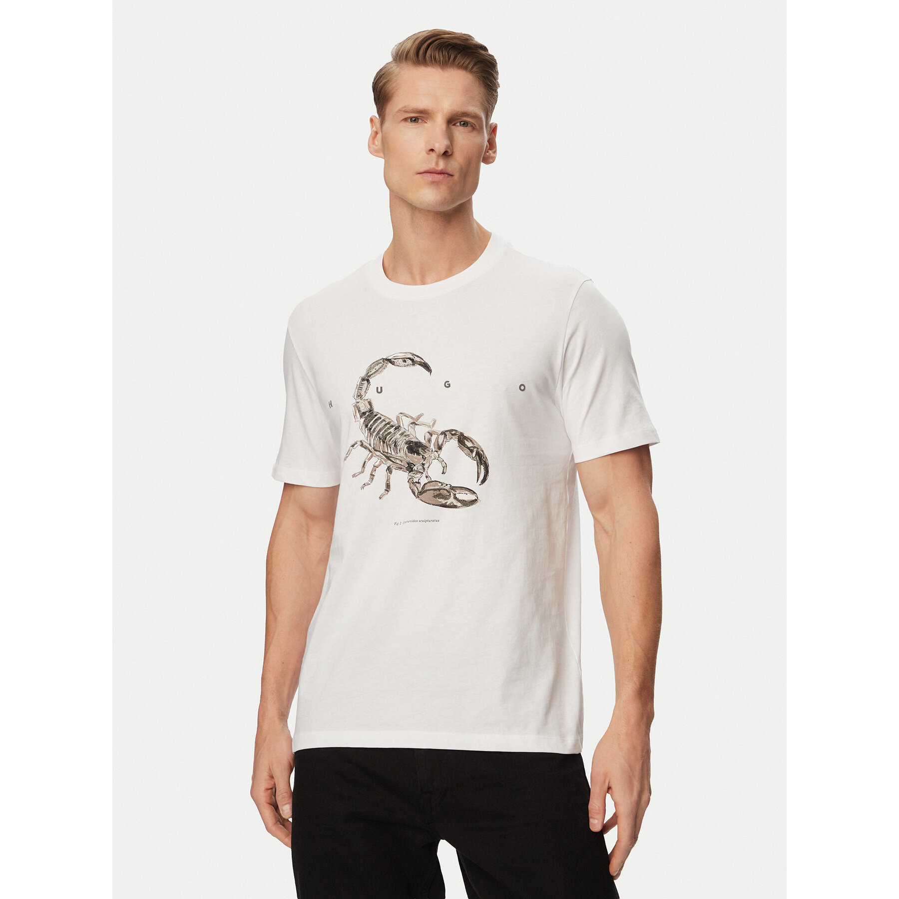 HUGO T-Shirt Discorb 50557672 Biały Relaxed Fit