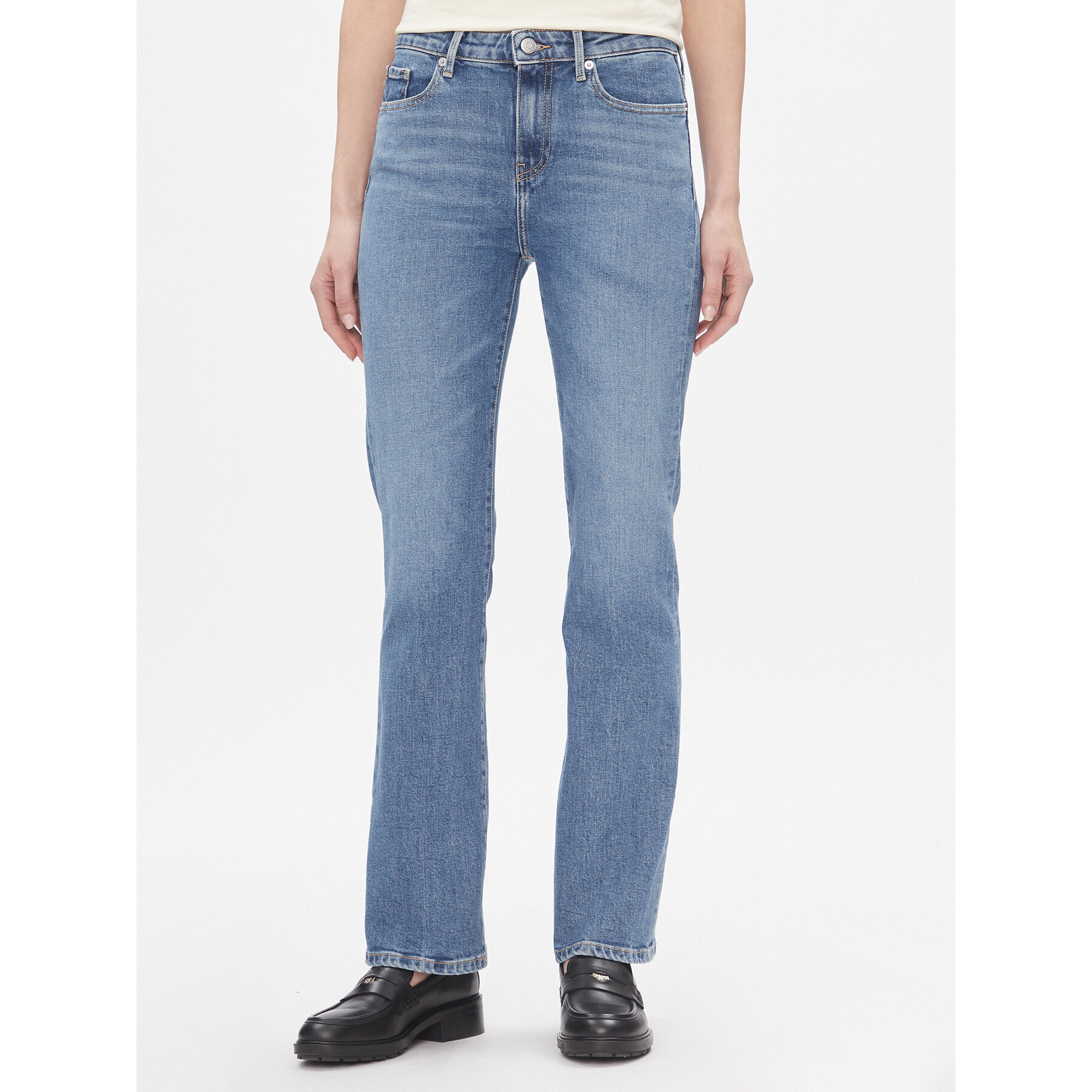 Tommy Hilfiger Jeansy Bootcut Rw Mel WW0WW40619 Niebieski Slim Fit