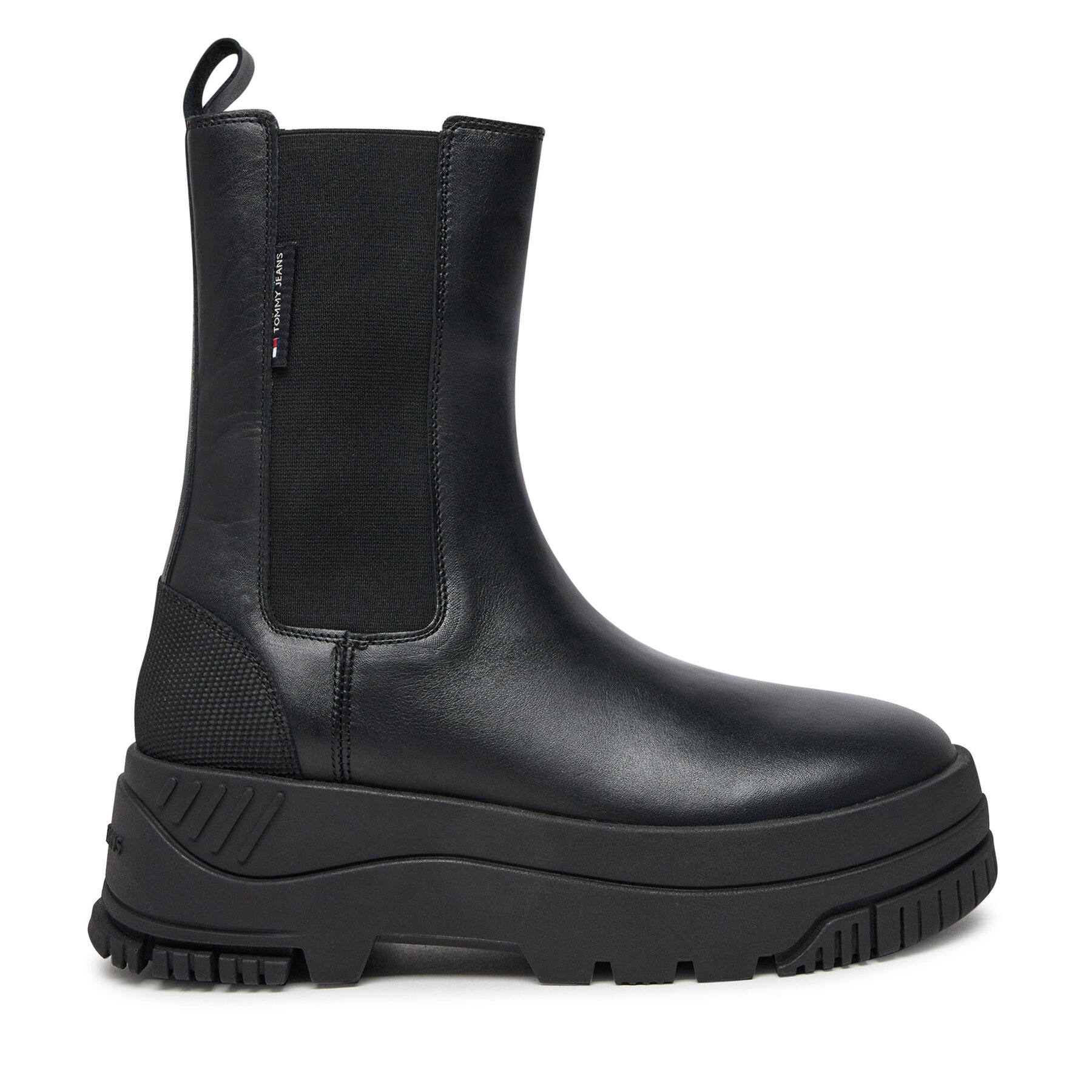 Tommy Jeans Sztyblety Tjw Chelsea Flatform Boot EN0EN02597 Czarny
