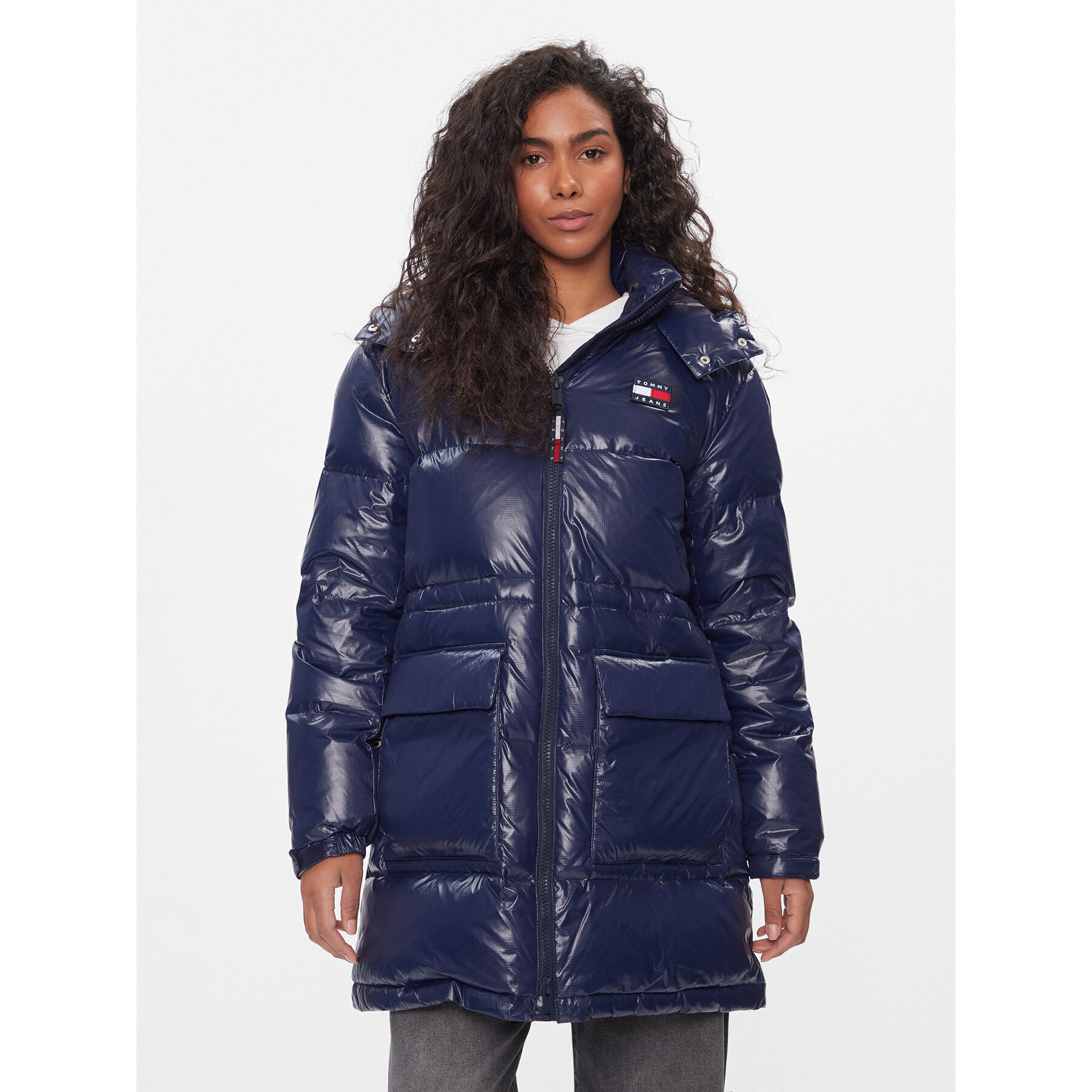 Tommy Jeans Kurtka puchowa Alaska DW0DW16573 Granatowy Regular Fit