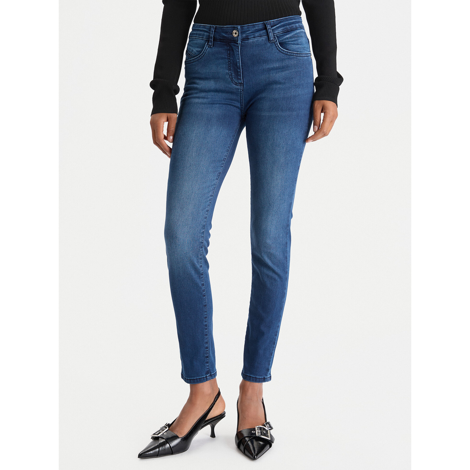 Patrizia Pepe Jeansy CP0509/D1HIB-C920 Granatowy Slim Fit