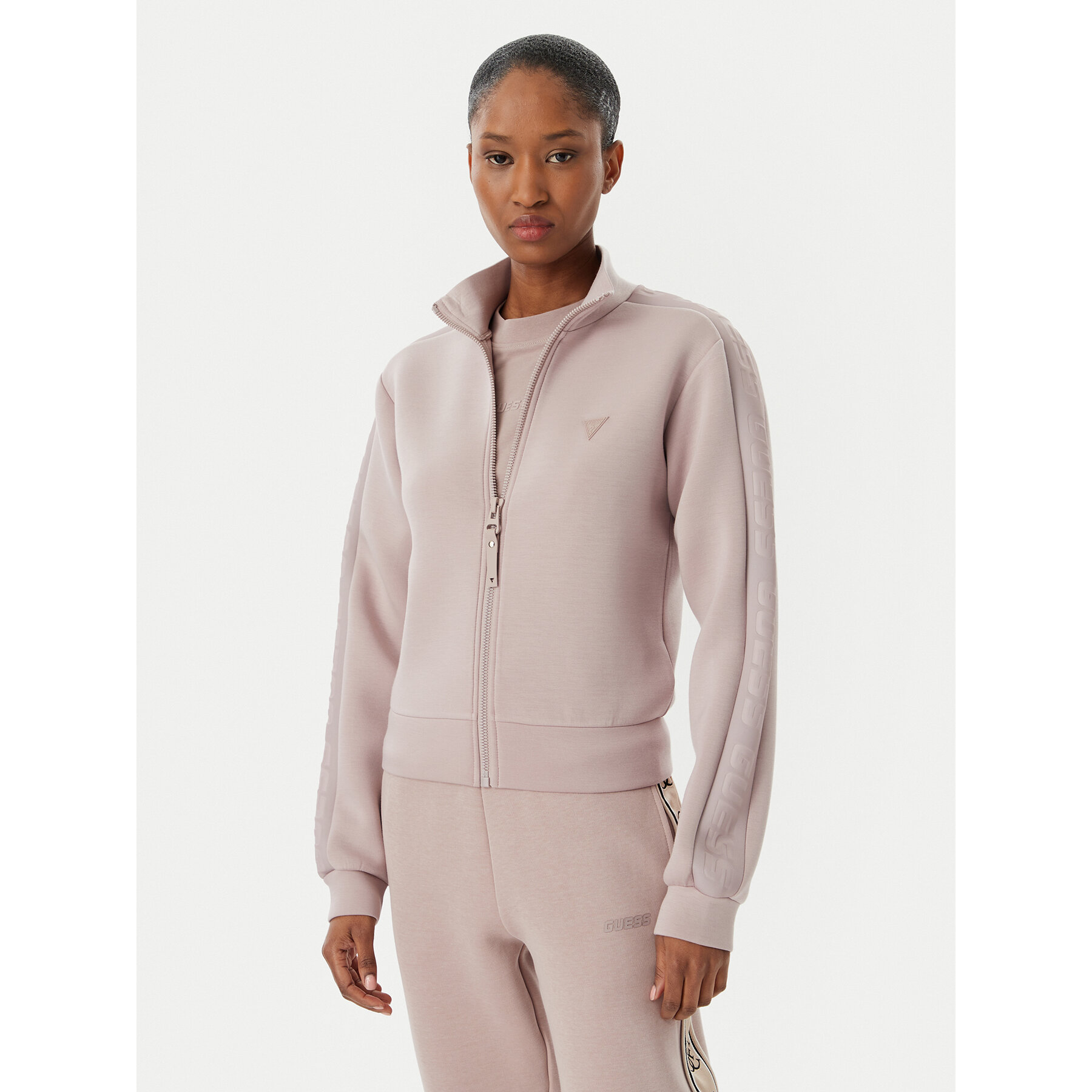 Guess Bluza New Allie Scuba V2YQ17 K7UW2 Fioletowy Regular Fit
