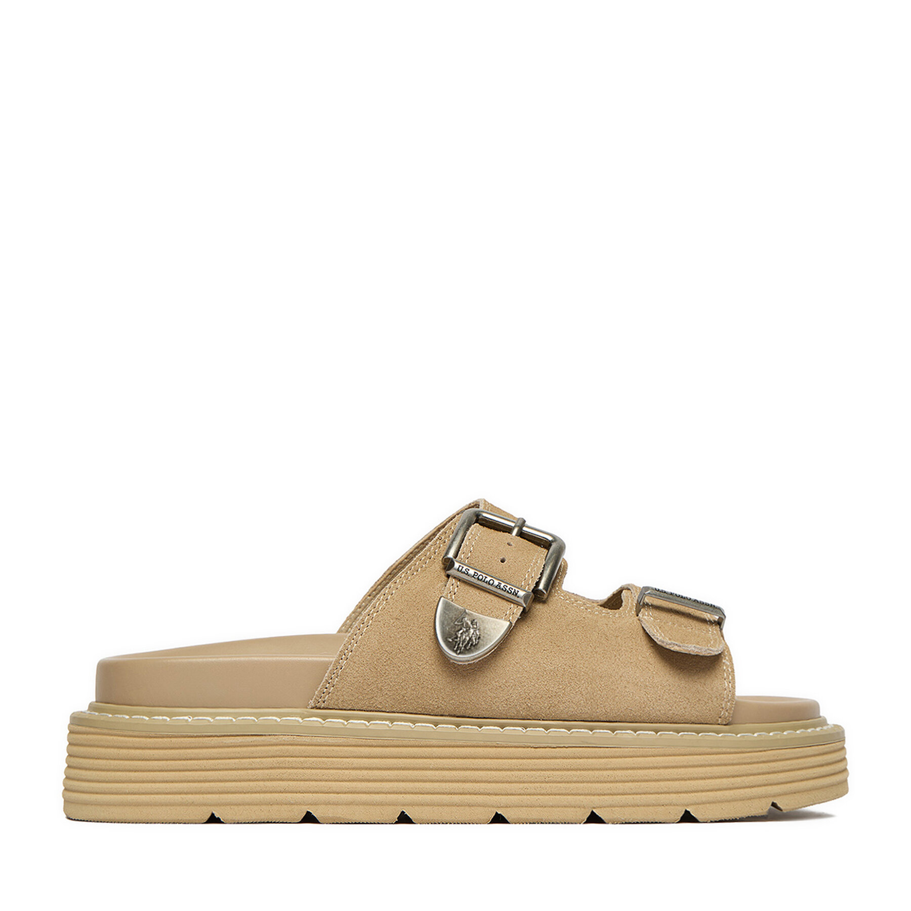 U.S. Polo Assn. Klapki EO-TANIA001W/6S1 Beżowy