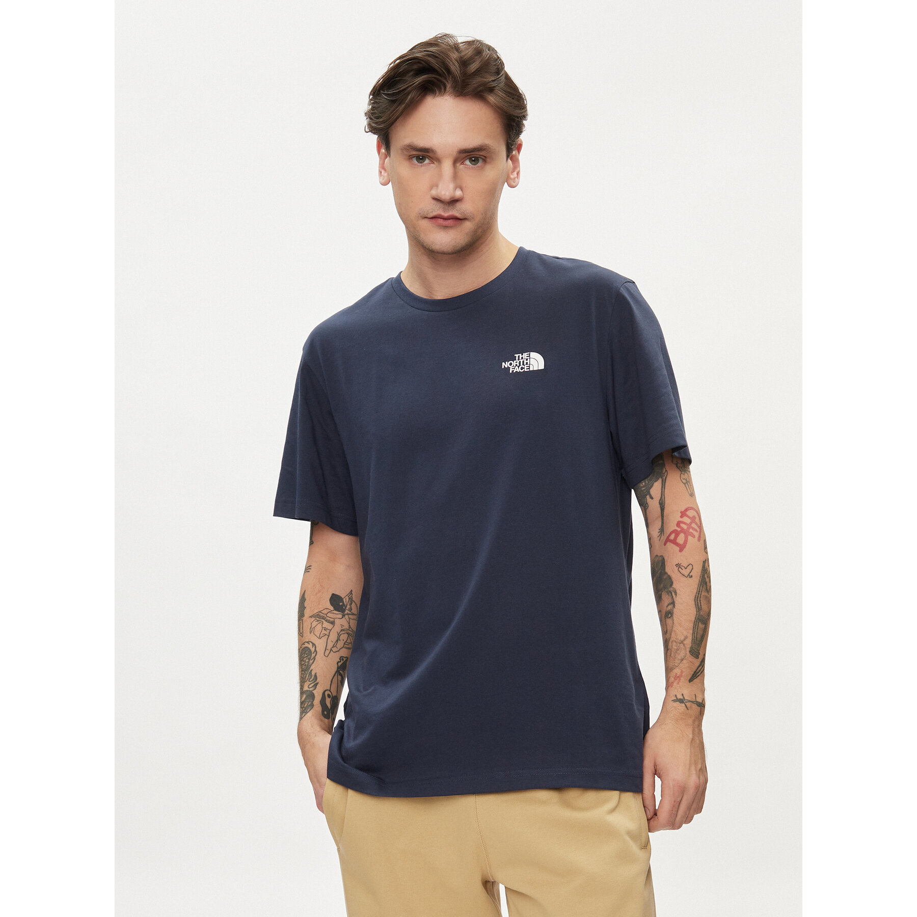 The North Face T-Shirt Simple Dome NF0A87NG Granatowy Regular Fit