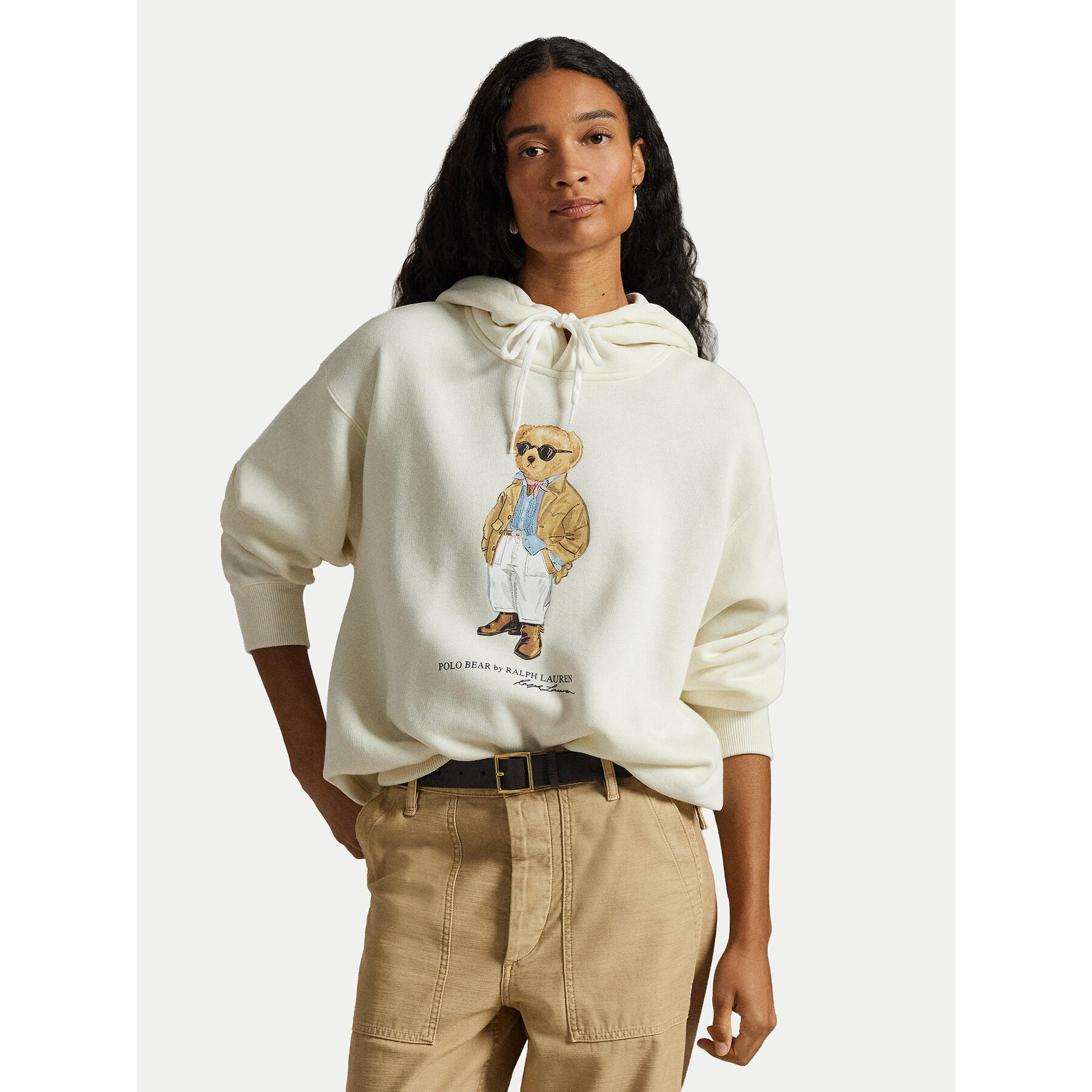 Polo Ralph Lauren Bluza 211A96598001 Écru Relaxed Fit