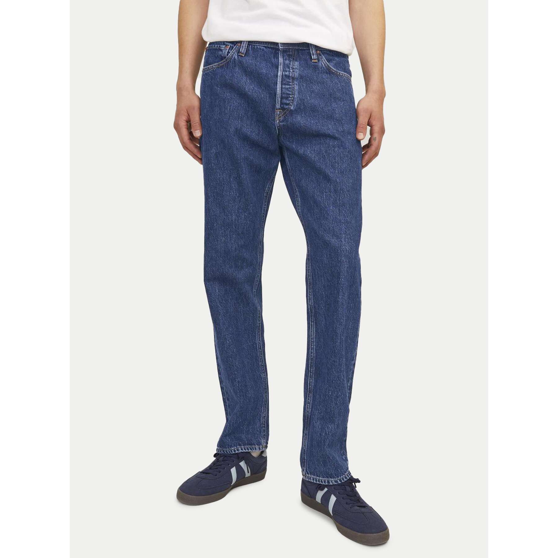 Jack & Jones Jeansy Chris 12258101 Niebieski Relaxed Fit