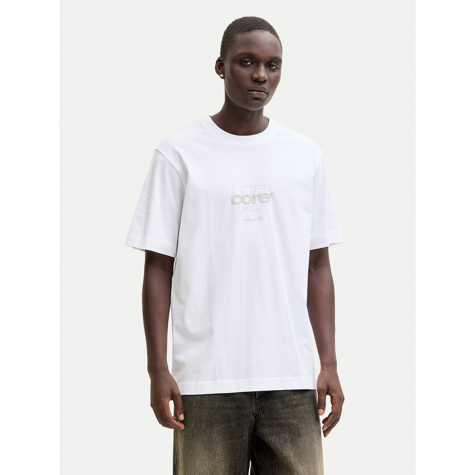Jack & Jones T-Shirt Club 12289868 Biały Relaxed Fit