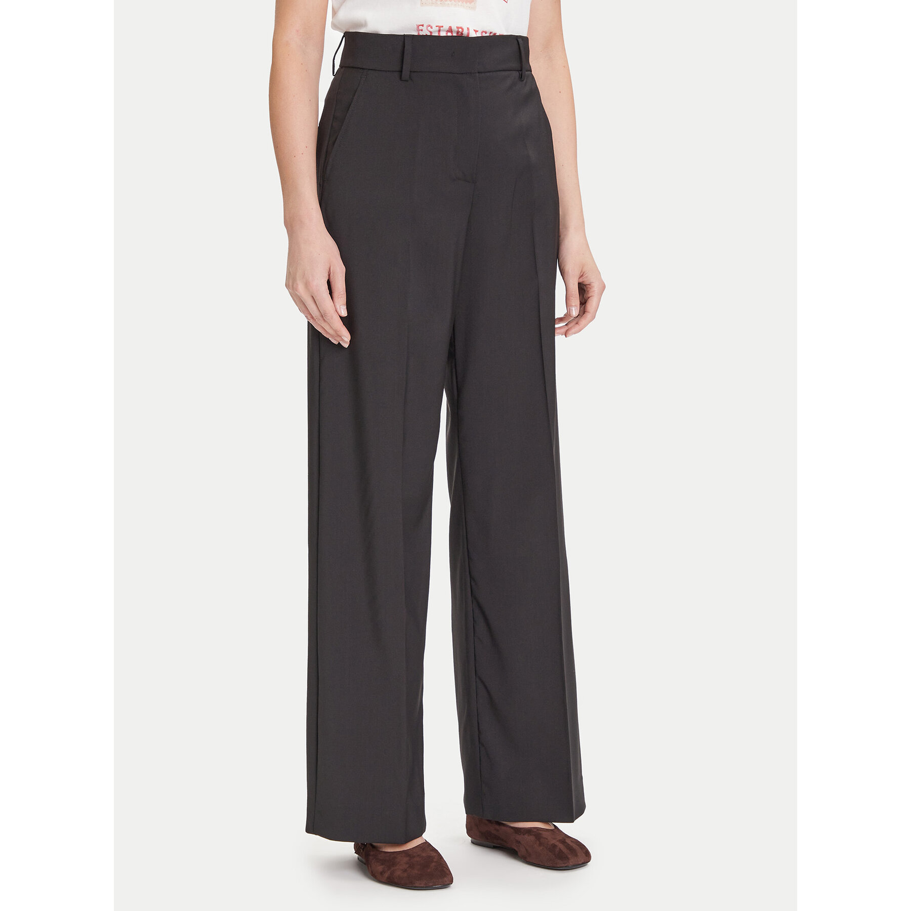 Weekend Max Mara Spodnie materiałowe Visivo 2525136031 Czarny Regular Fit