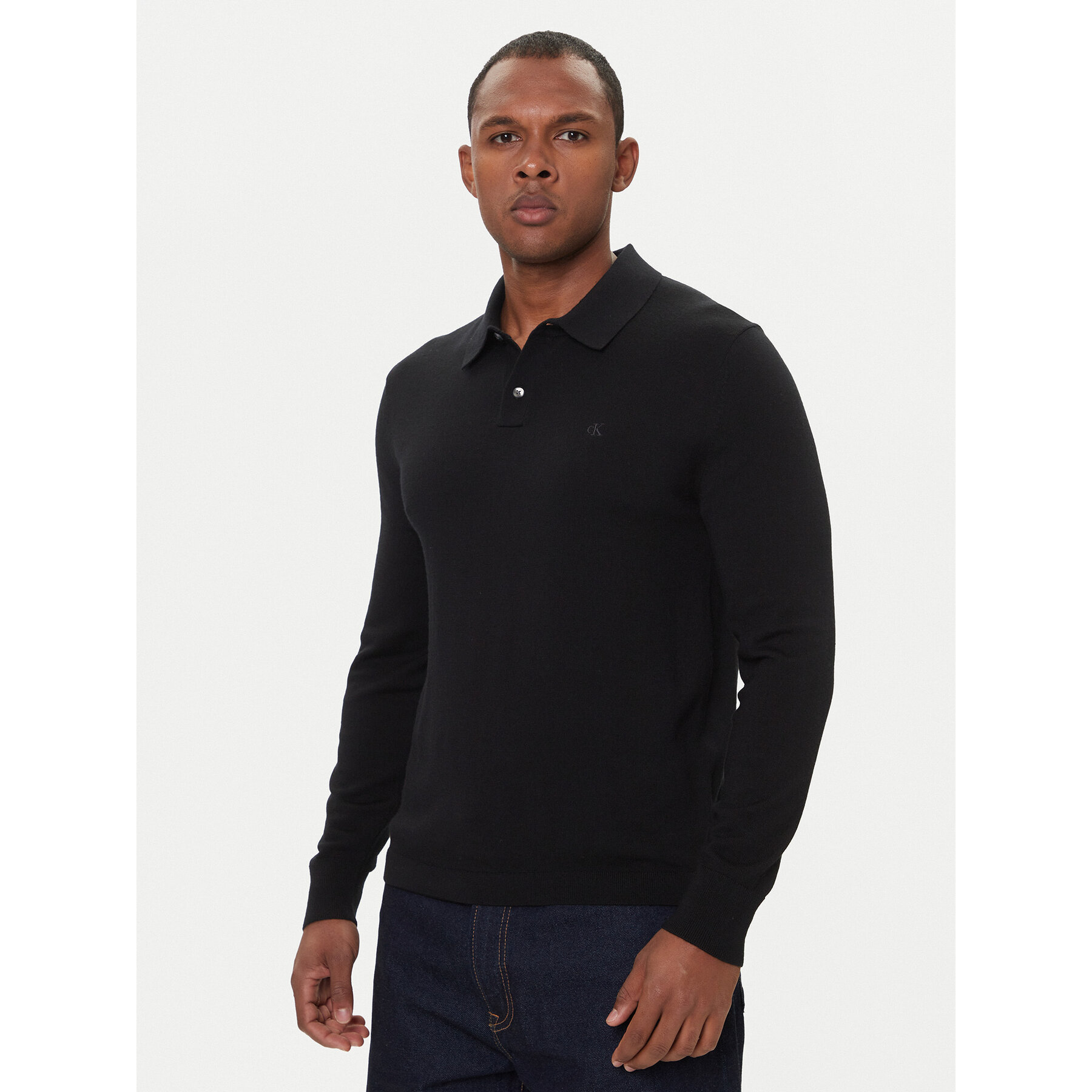 Calvin Klein Polo LV04LD319G Czarny Regular Fit
