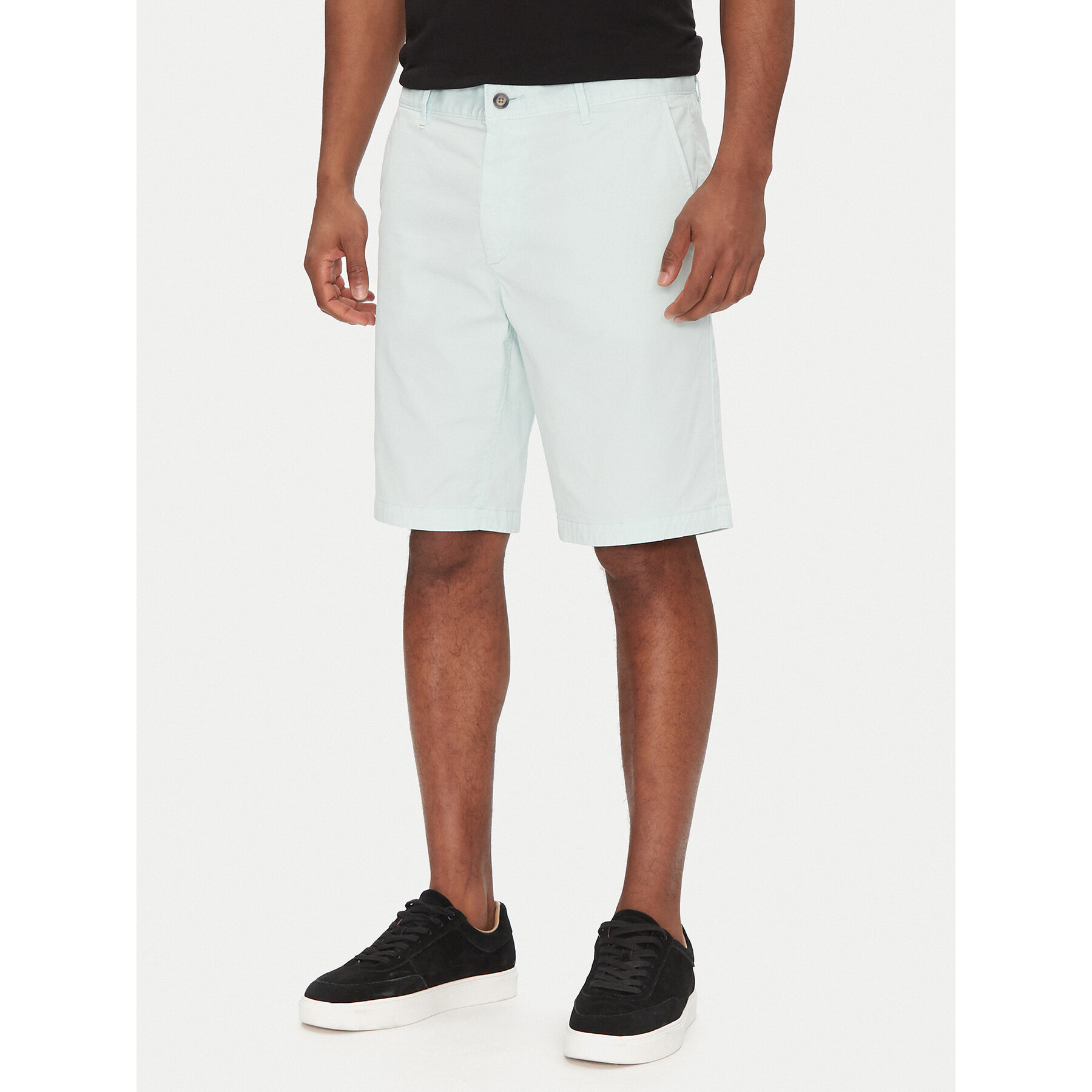 BOSS Szorty materiałowe Chino-Slim-Shorts 50536723 Błękitny Regular Fit