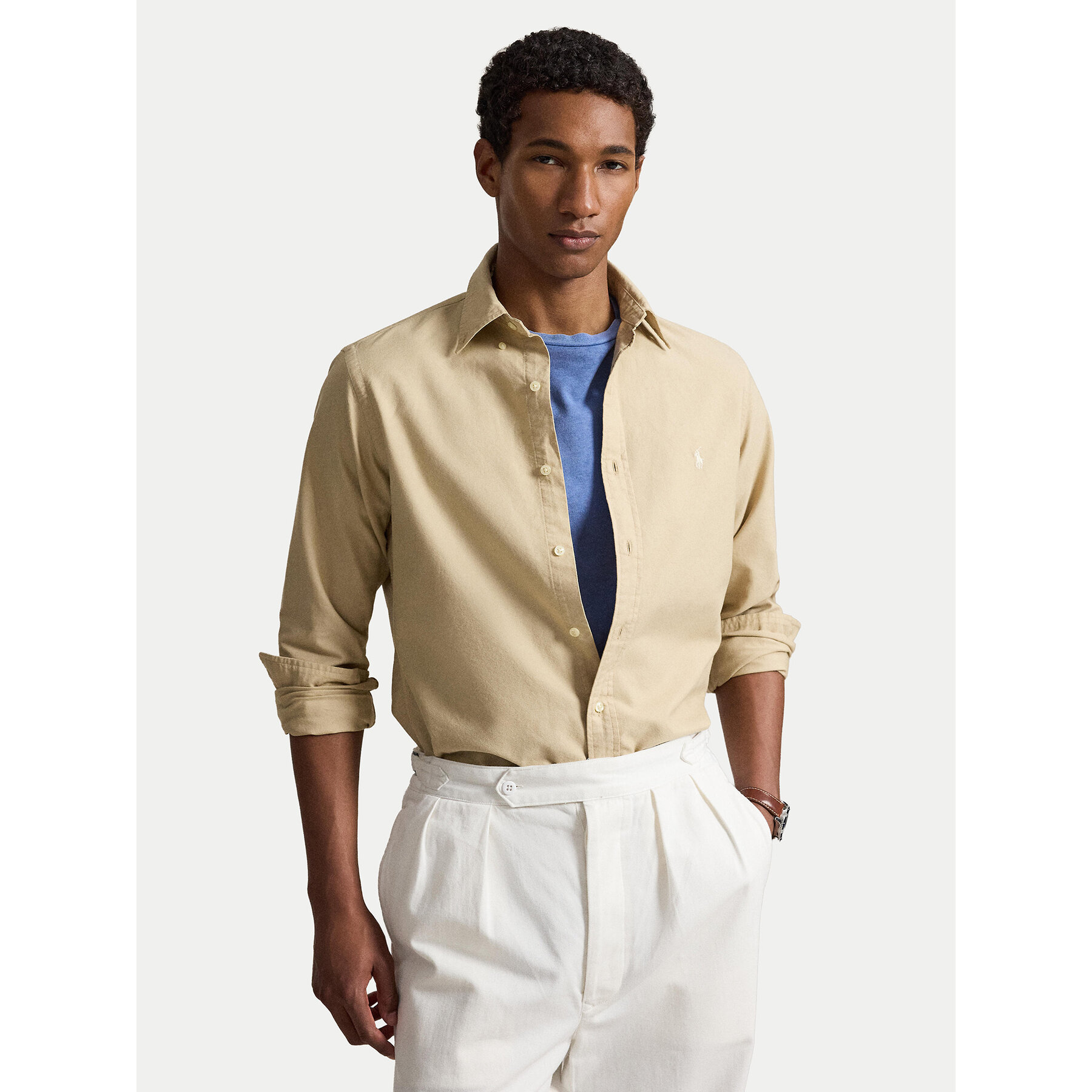 Polo Ralph Lauren Koszula 710805564515 Beżowy jasny Regular Fit
