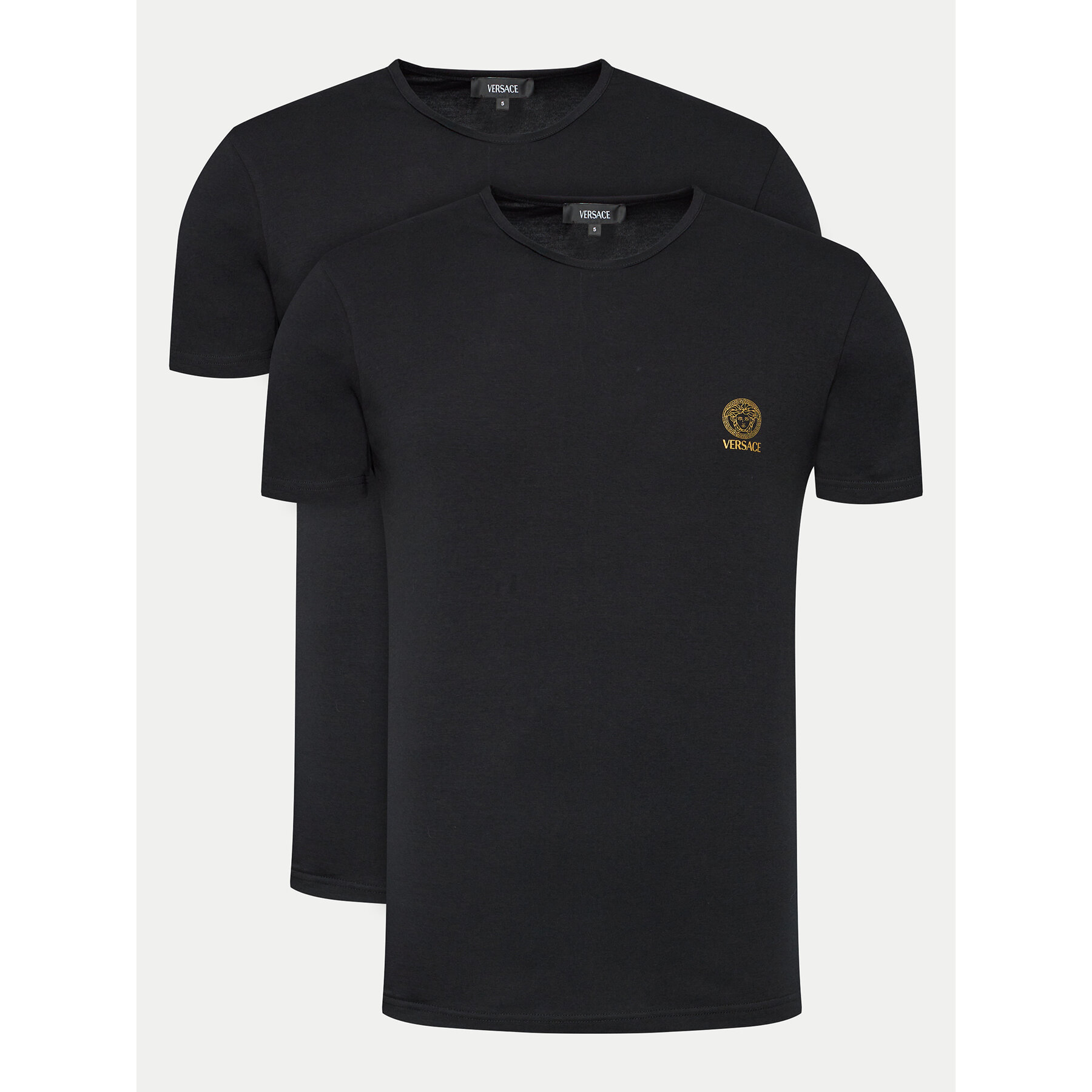 Versace Komplet t-shirtów AU10193 Czarny Slim Fit