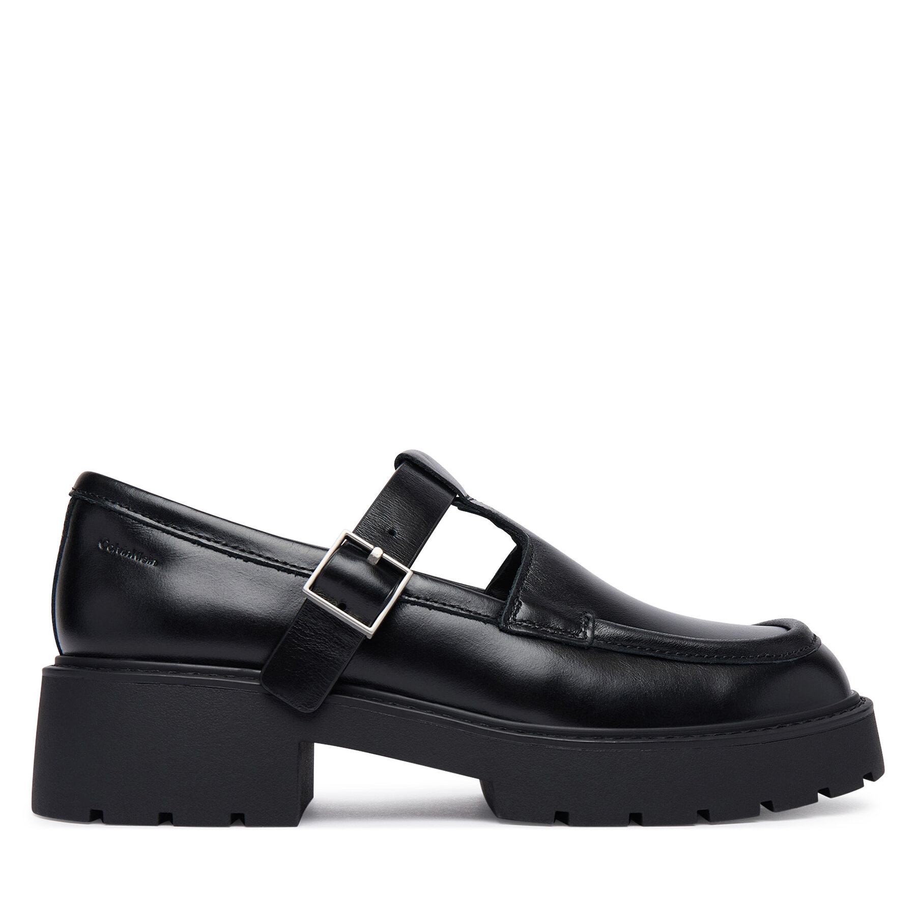 Calvin Klein Loafersy Chunky Loafer Tbar Pol Lth HW0HW03046 Czarny
