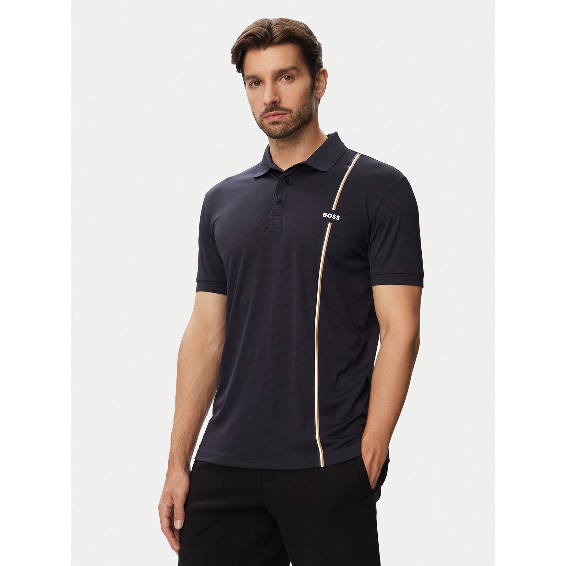 BOSS Polo Game 3 50563363 Granatowy Regular Fit