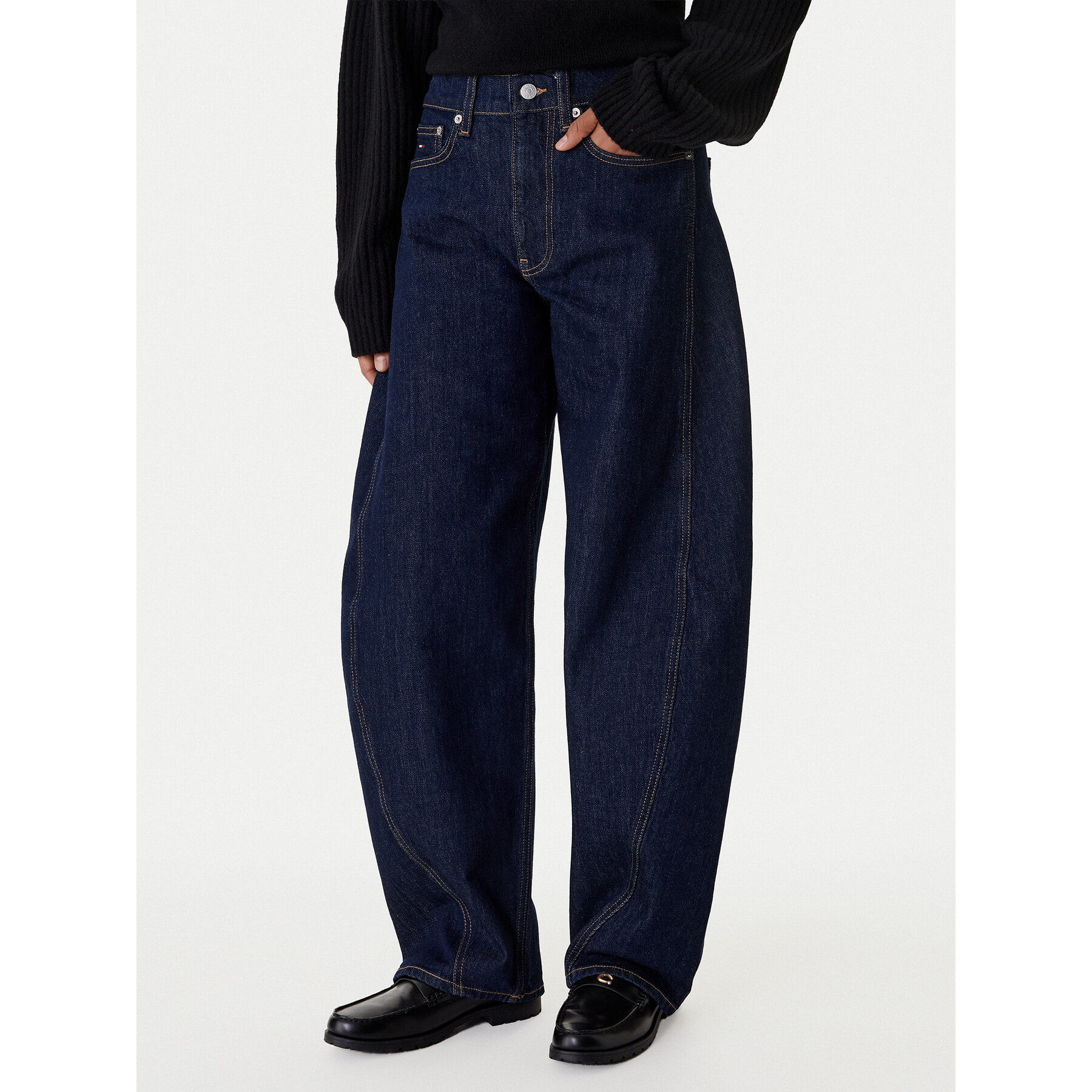 Tommy Jeans Jeansy Ella DW0DW22617 Granatowy Barrel Fit