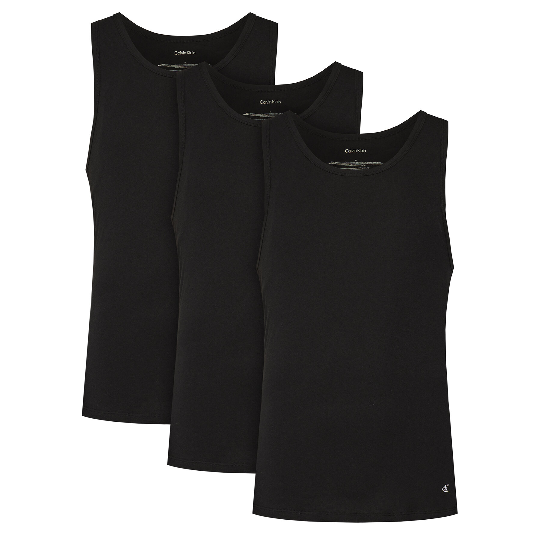 Calvin Klein Underwear Komplet tank topów Tank 3Pk LV00NB4184 Czarny Slim Fit