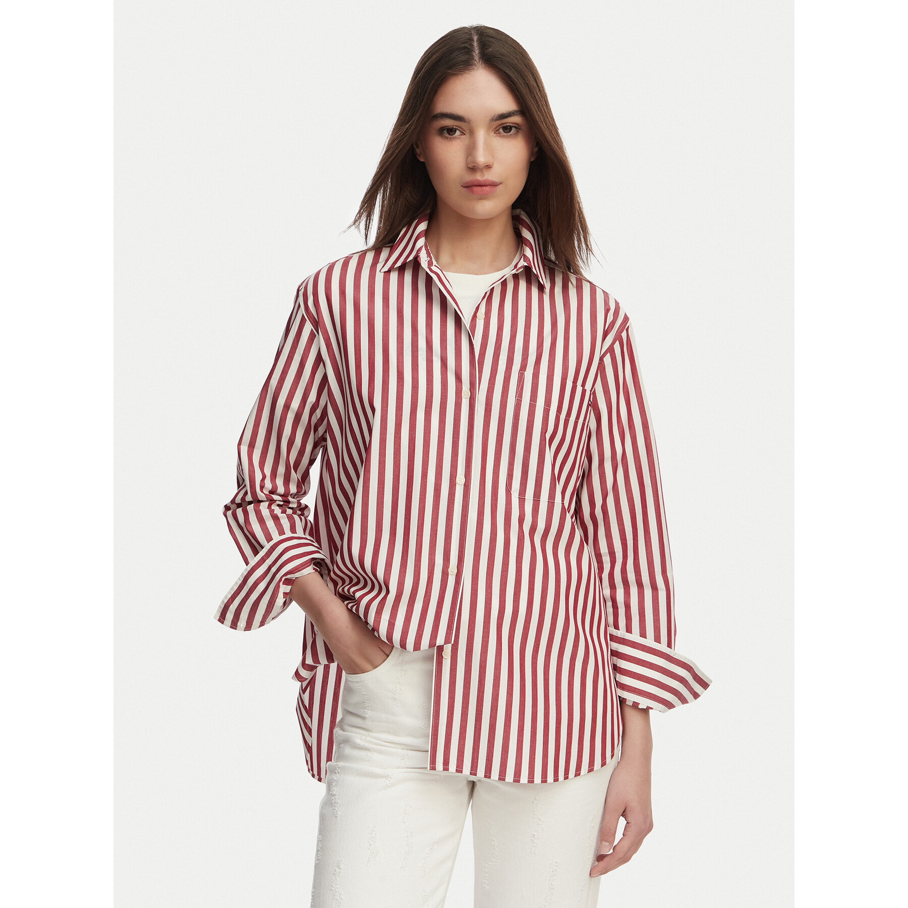 Tommy Hilfiger Koszula WW0WW45612 Czerwony jasny Regular Fit