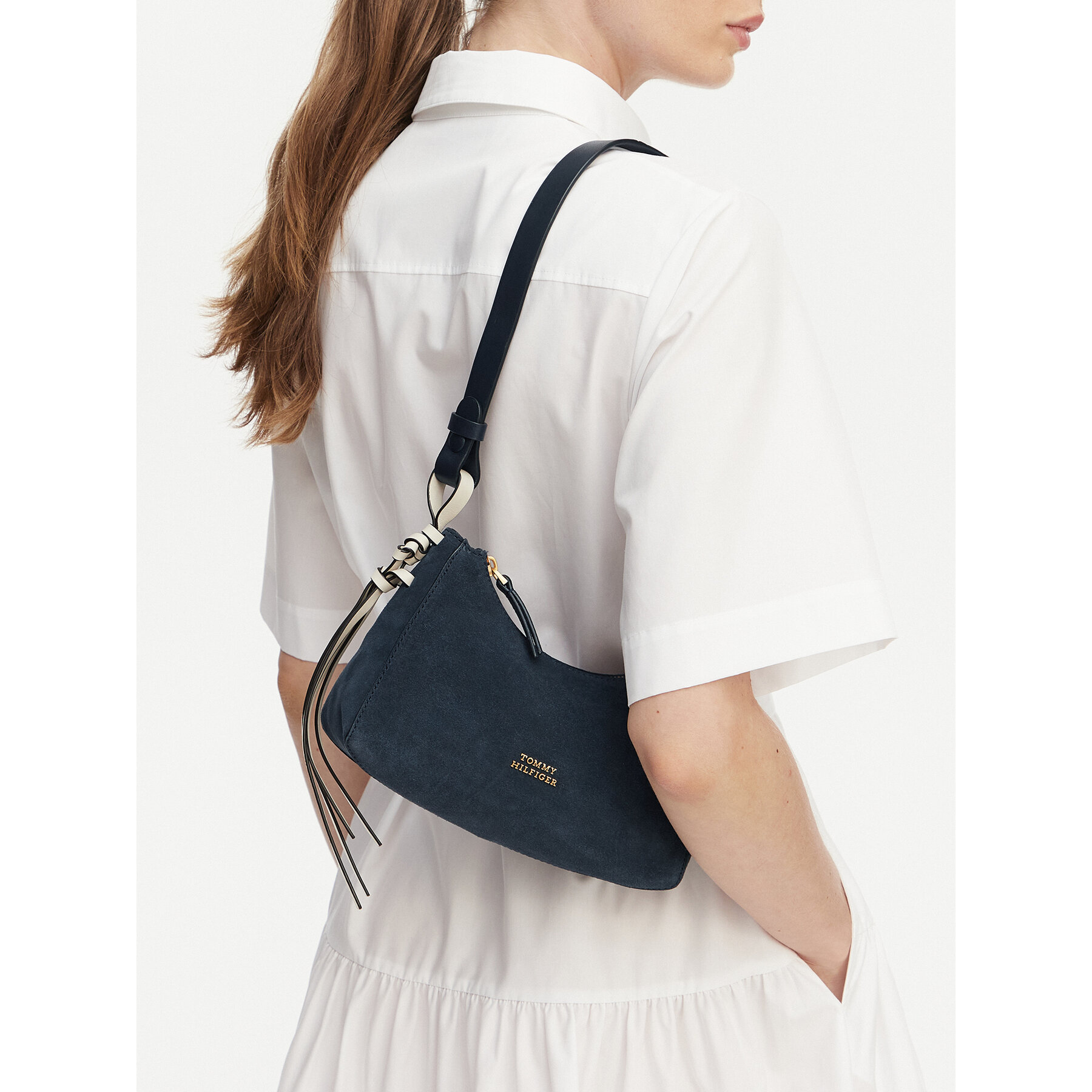 Tommy Hilfiger Torebka Th Statement Mini Should Bag Sue AW0AW18823 Brązowy