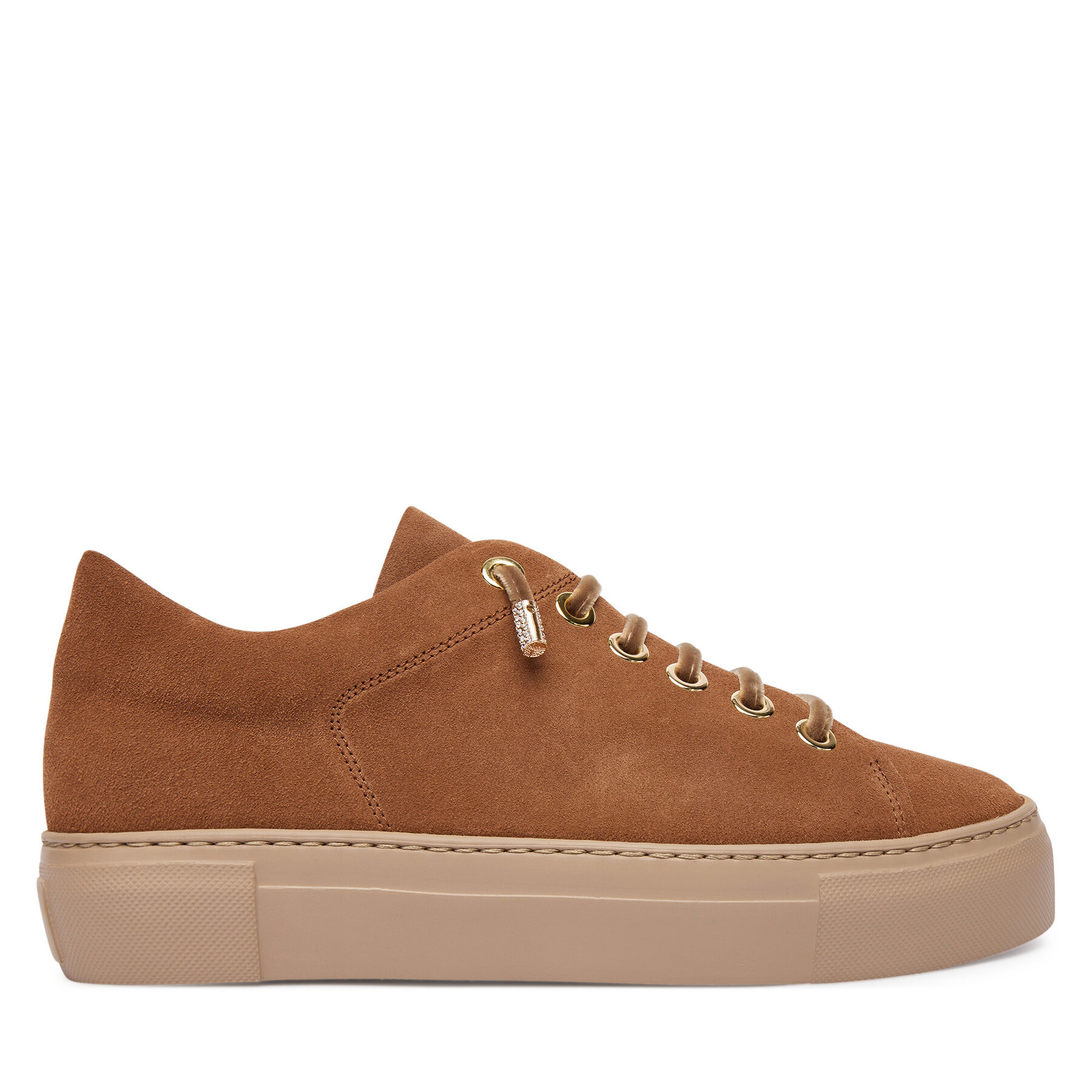AGL Sneakersy Crystal New D925300FGKV153G594 Brązowy