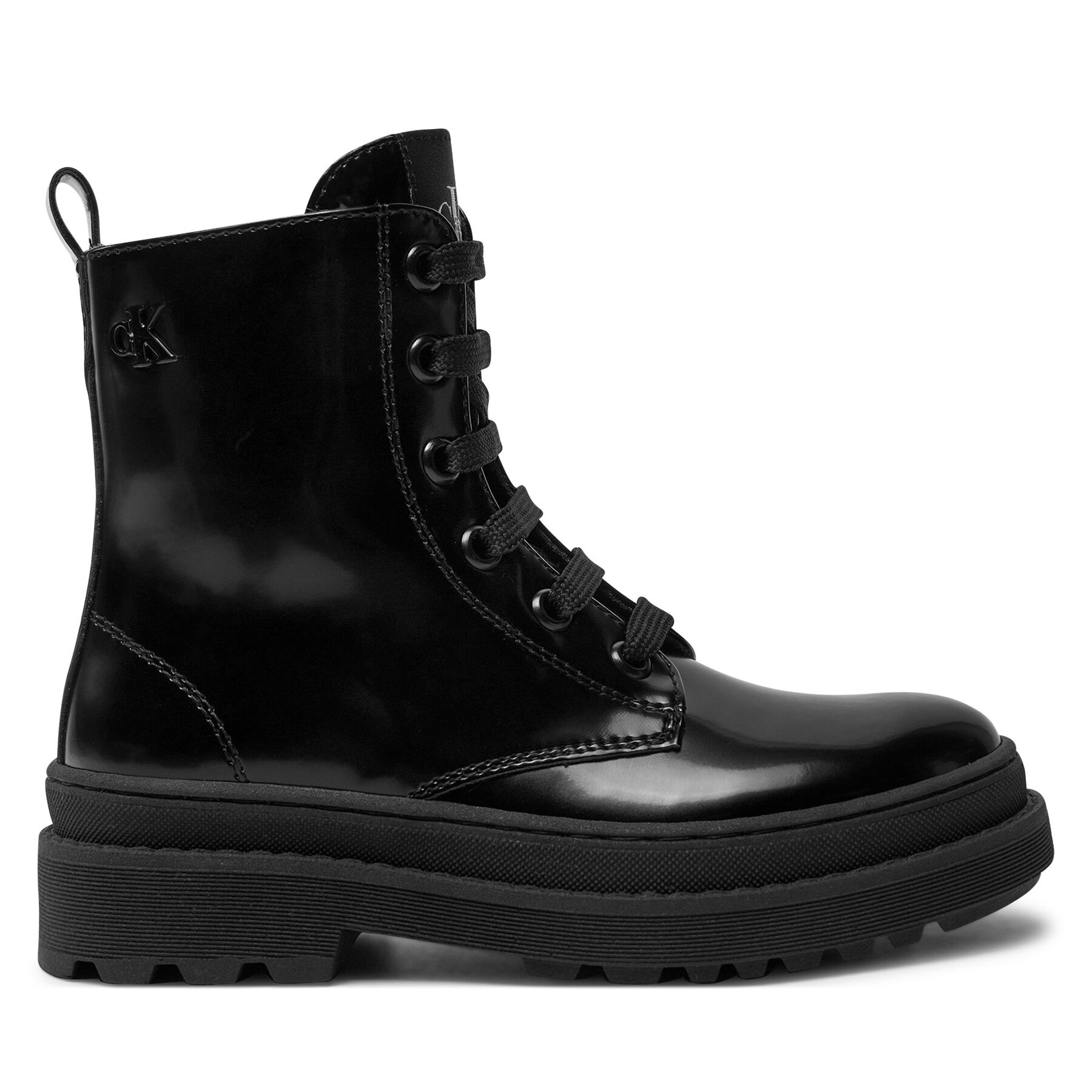 Calvin Klein Jeans Trapery Lace-Up Bootie V4A5-81031-1453 M Czarny