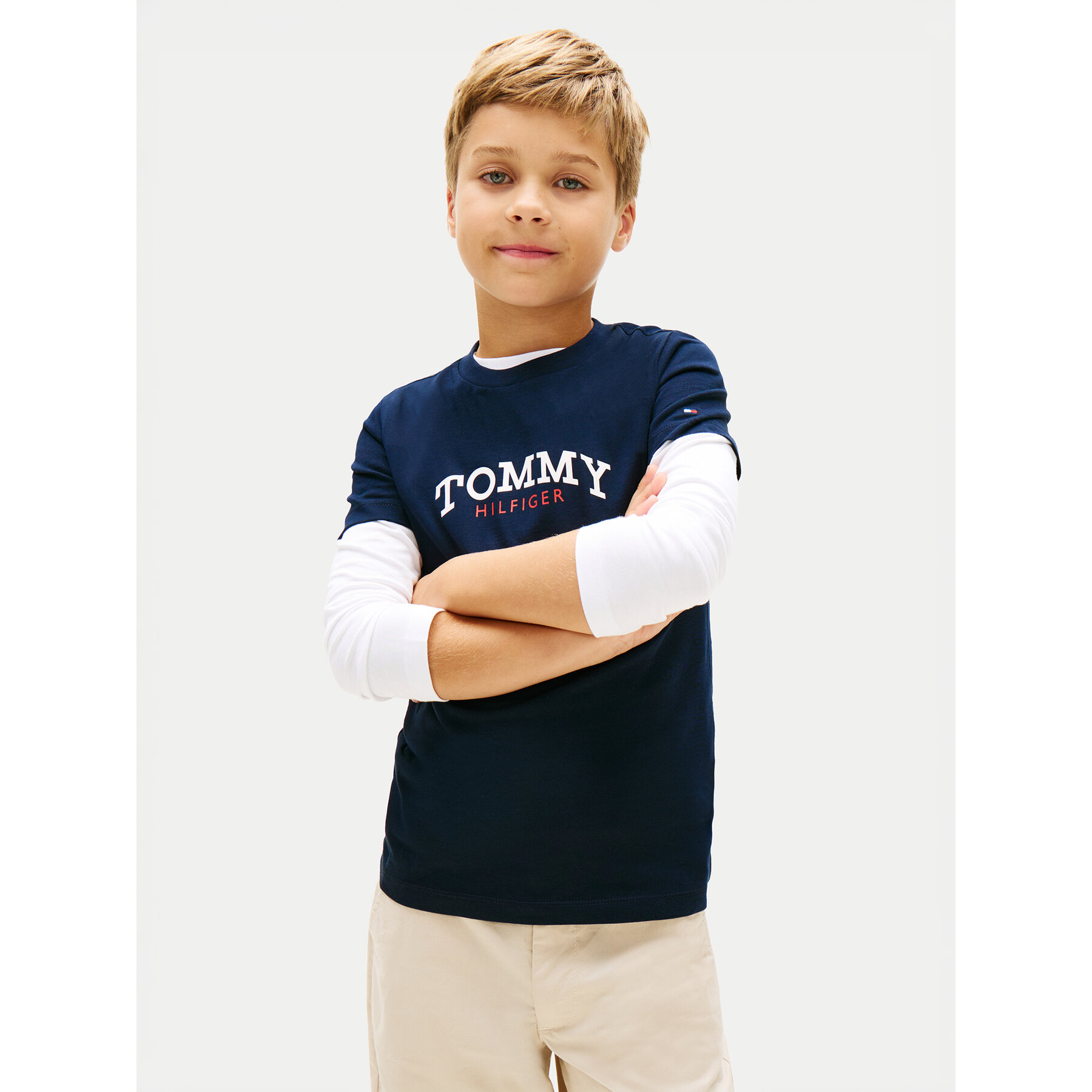 Tommy Hilfiger T-Shirt KB0KB10263 Granatowy Regular Fit