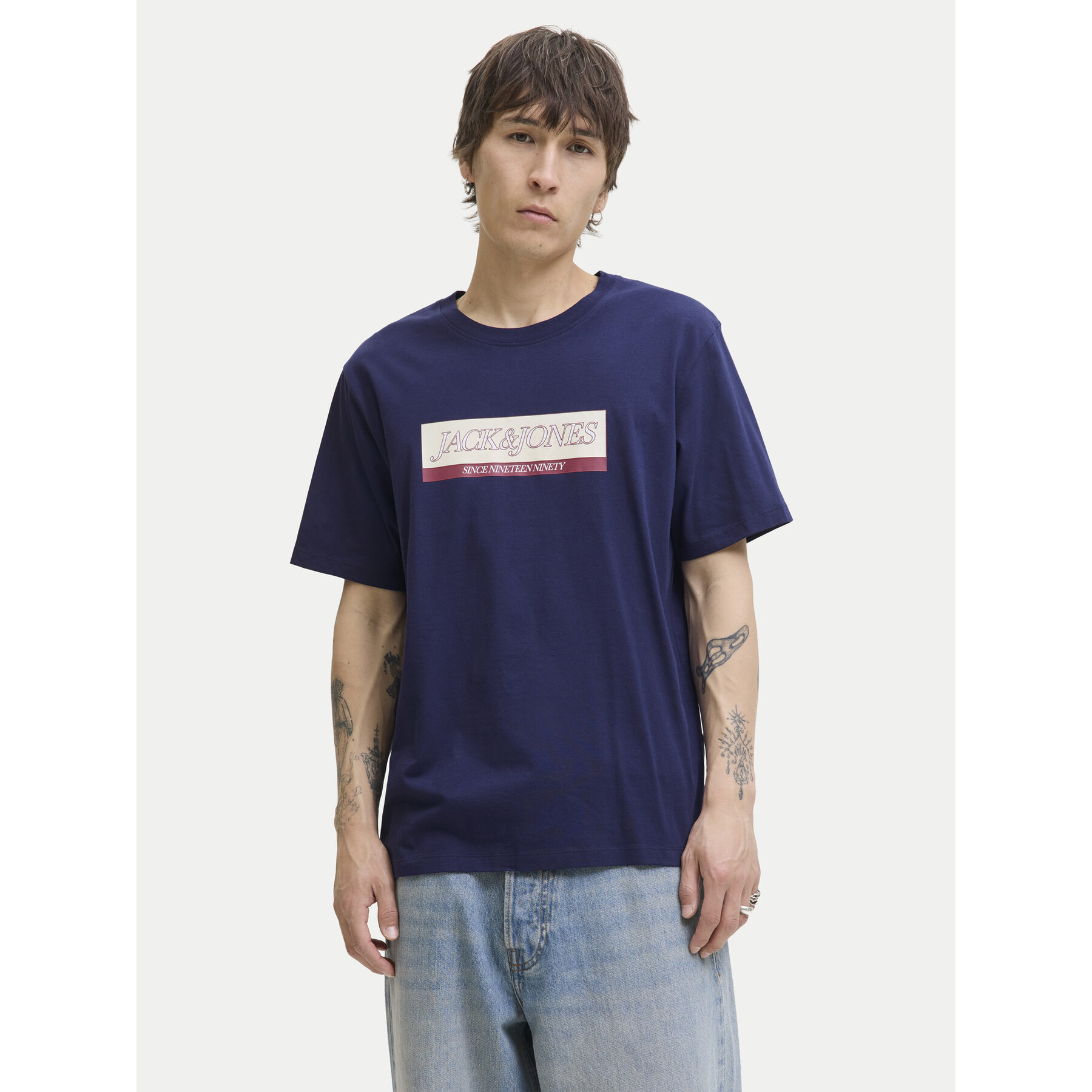 Jack & Jones T-Shirt Rinwood 12283628 Niebieski Regular Fit