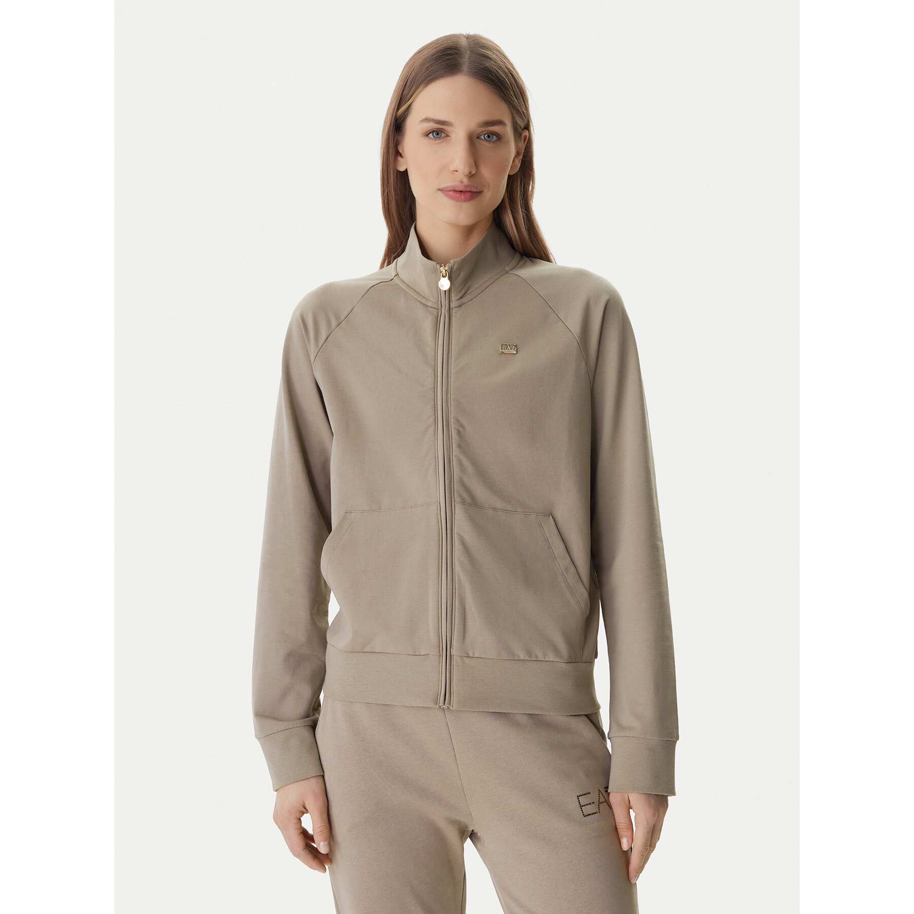 EA7 Emporio Armani Bluza 7W000457 AF13135 Brązowy Regular Fit