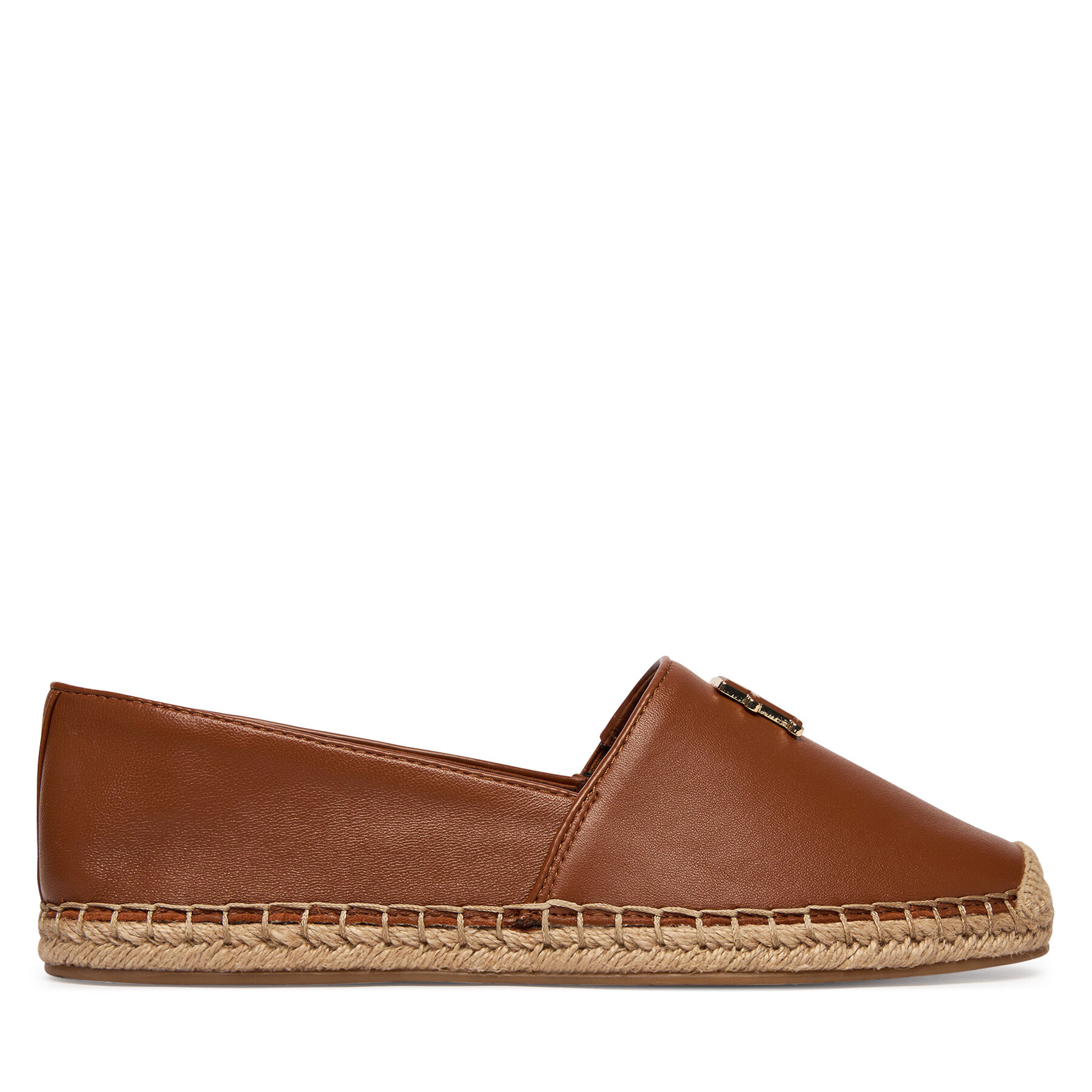 Tommy Hilfiger Espadryle Th Logo Leather Espadrille FW0FW09246 Brązowy