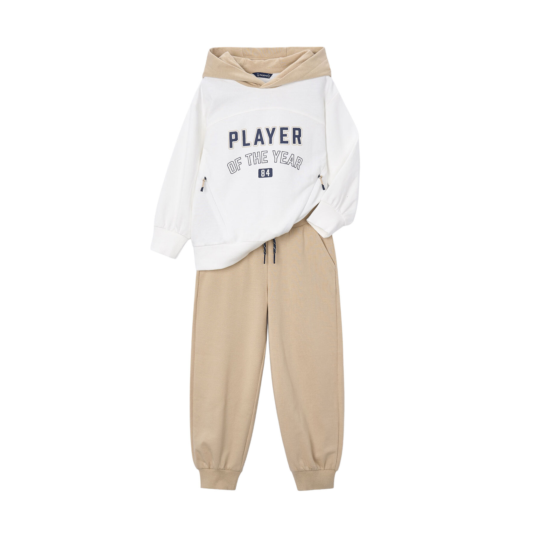Mayoral Dres 3885 Beżowy Regular Fit