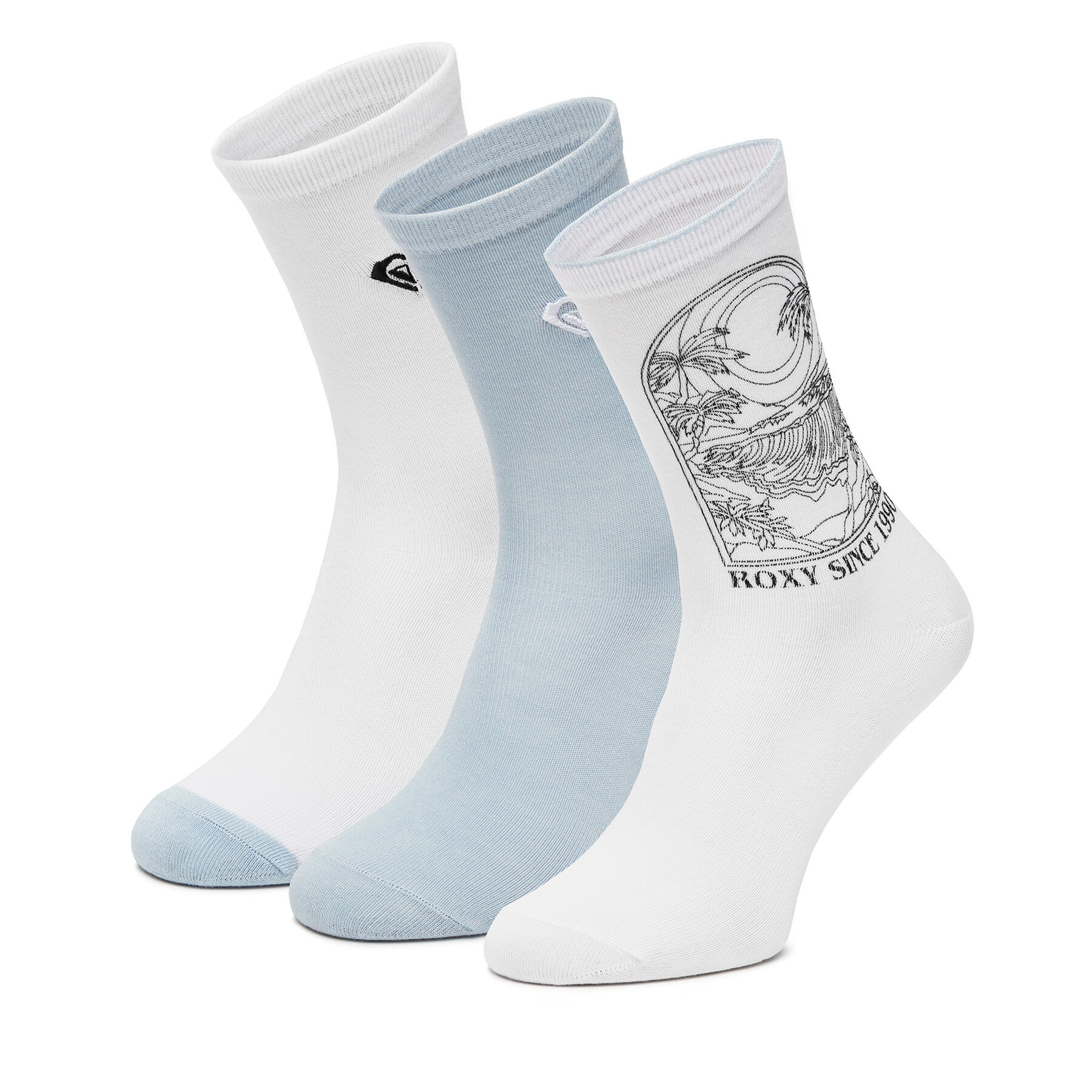 Roxy Skarpety długie AS_ROXY_05W_SS25 (3-PACK) Biały