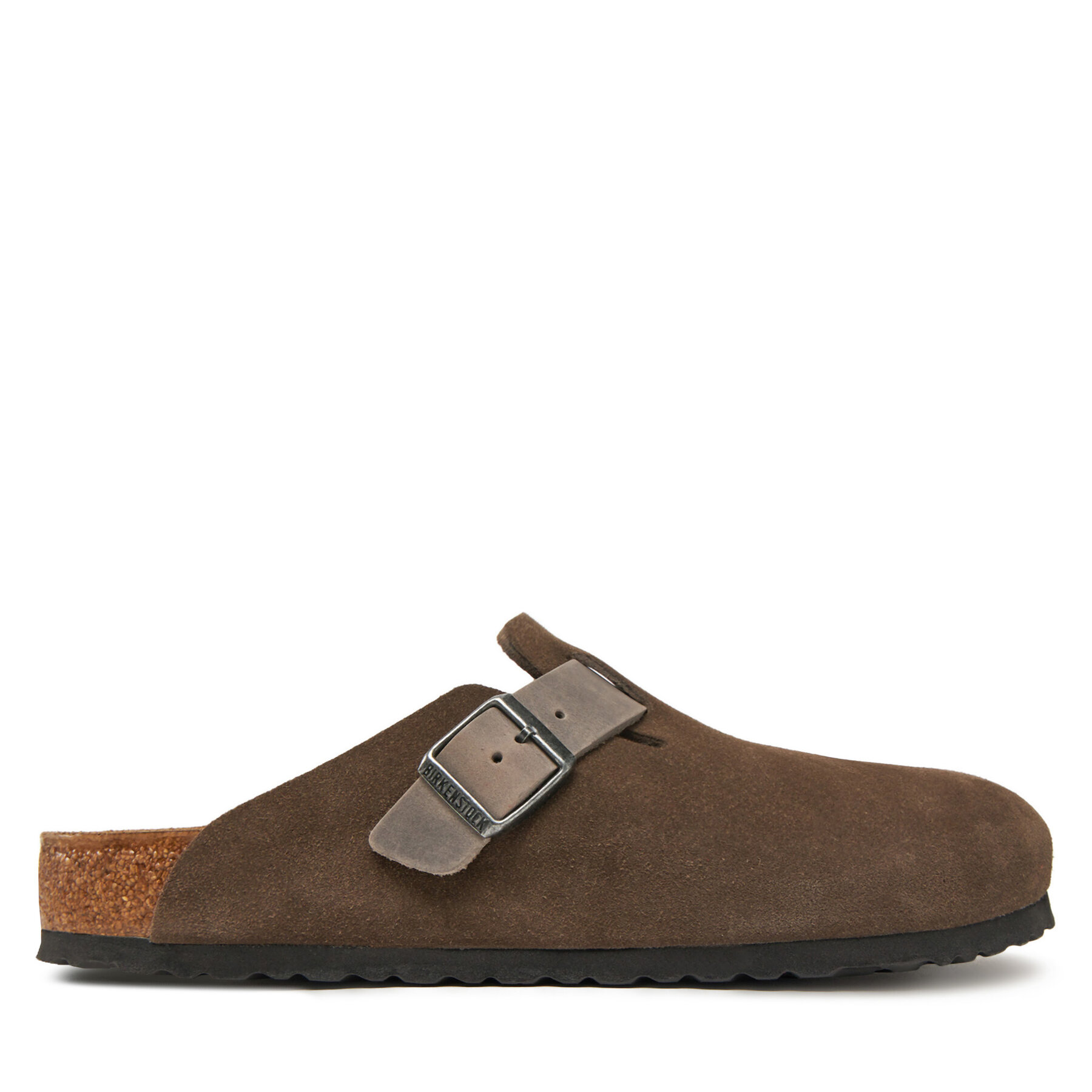 Birkenstock Klapki Boston zamsz 1029210 Brązowy