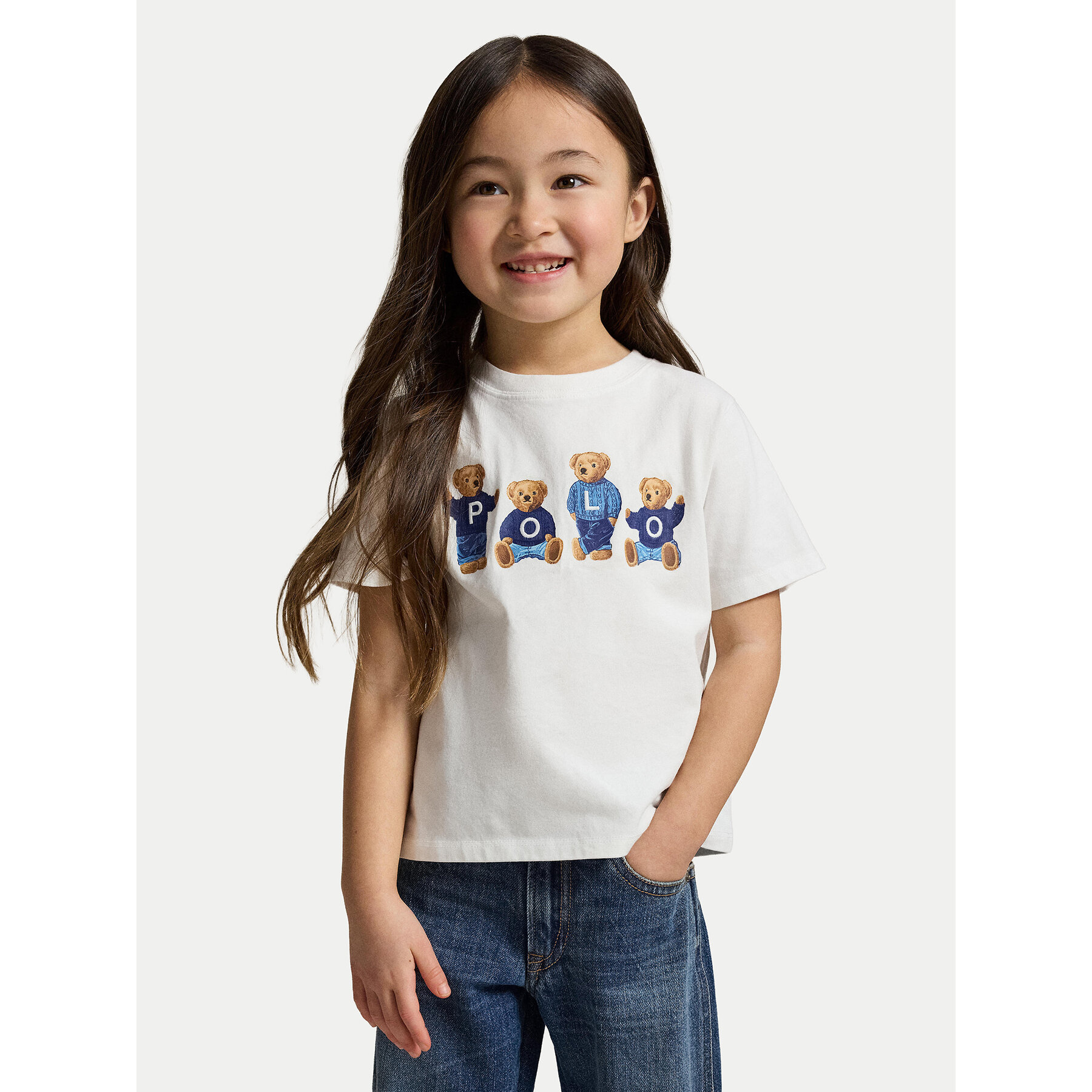 Polo Ralph Lauren T-Shirt 312A11851001 Biały Regular Fit